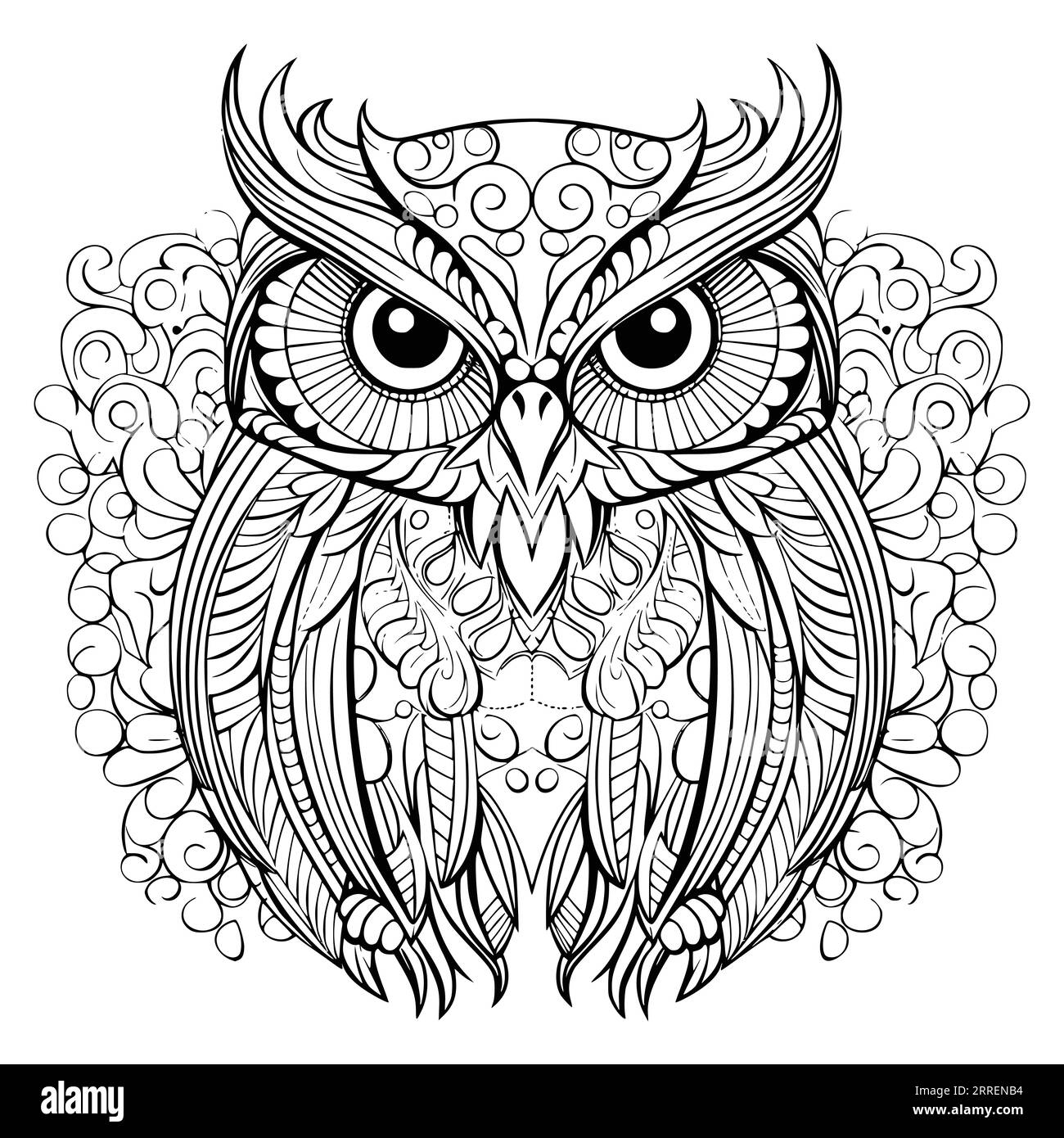 Printable Owl Coloring Pages Hi res Stock Photography And Images Alamy