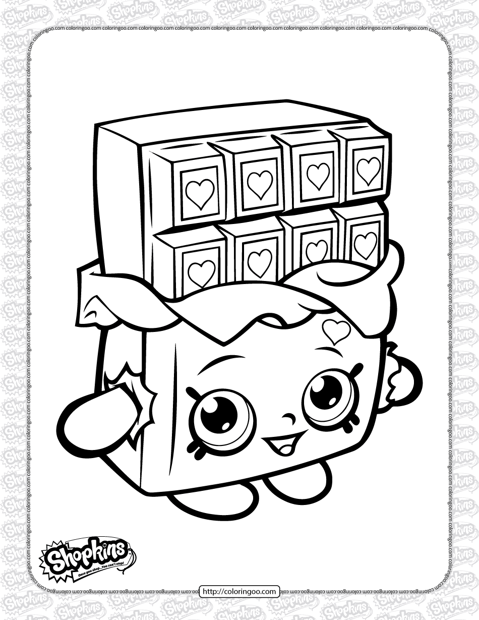 Printable Shopkins Cheeky Chocolate Coloring Page