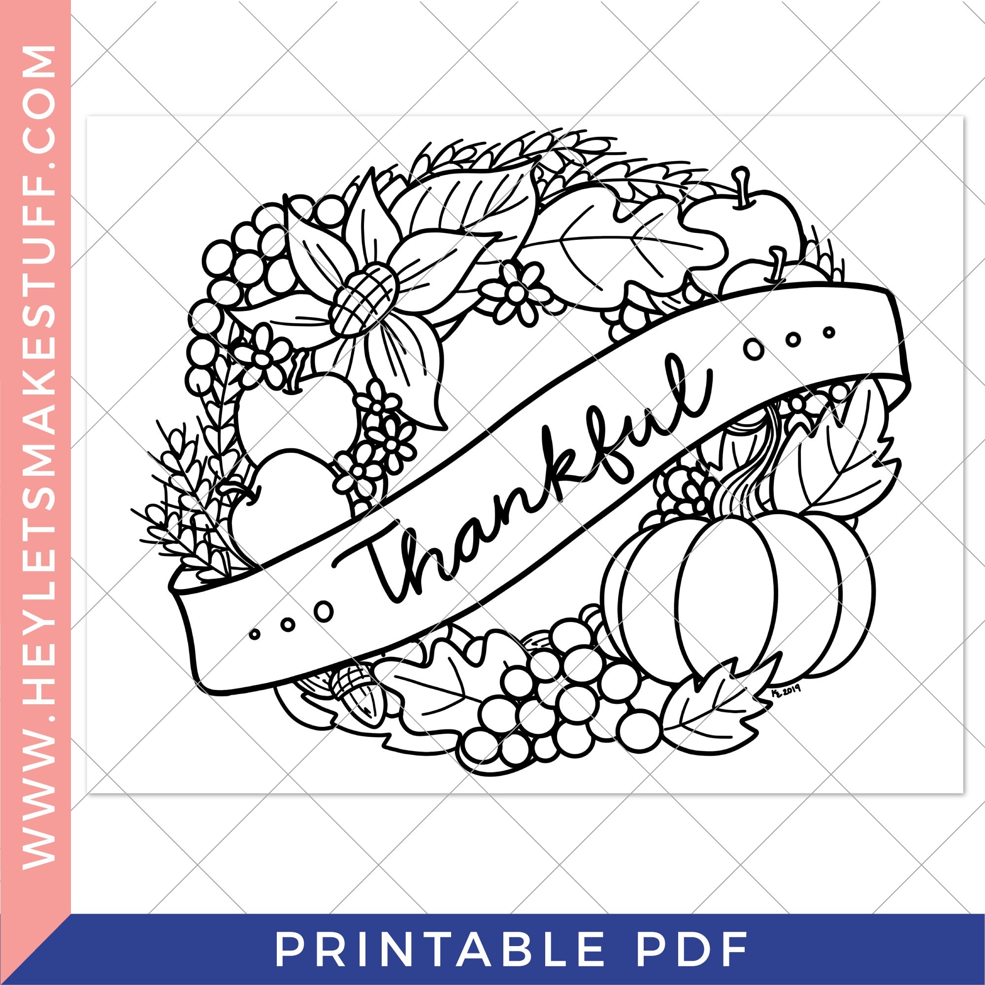 Printable Thanksgiving Coloring Page Hey Lets Make Stuff Worksheets Library