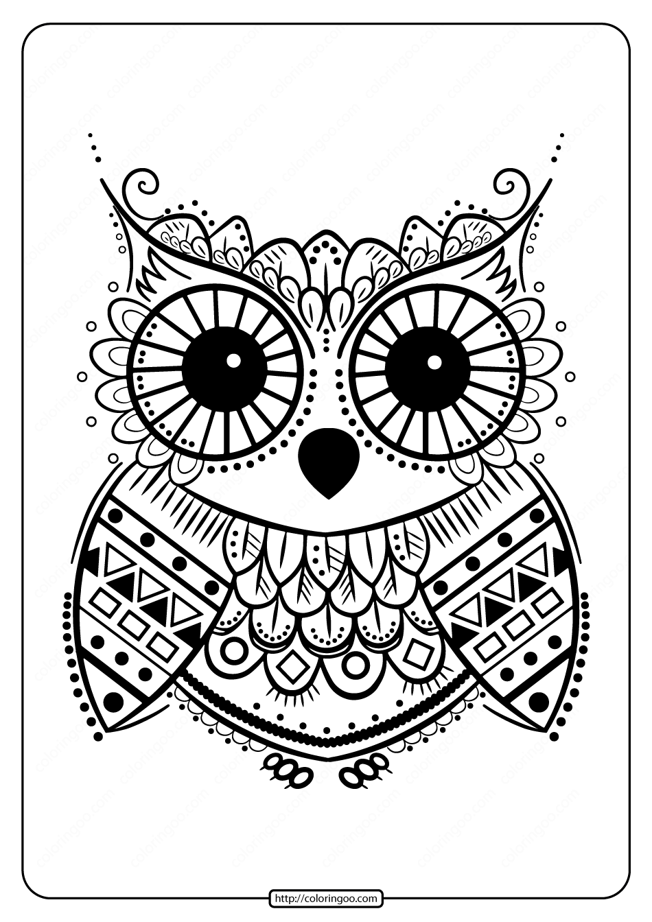 Free Printable Owl Coloring Pages