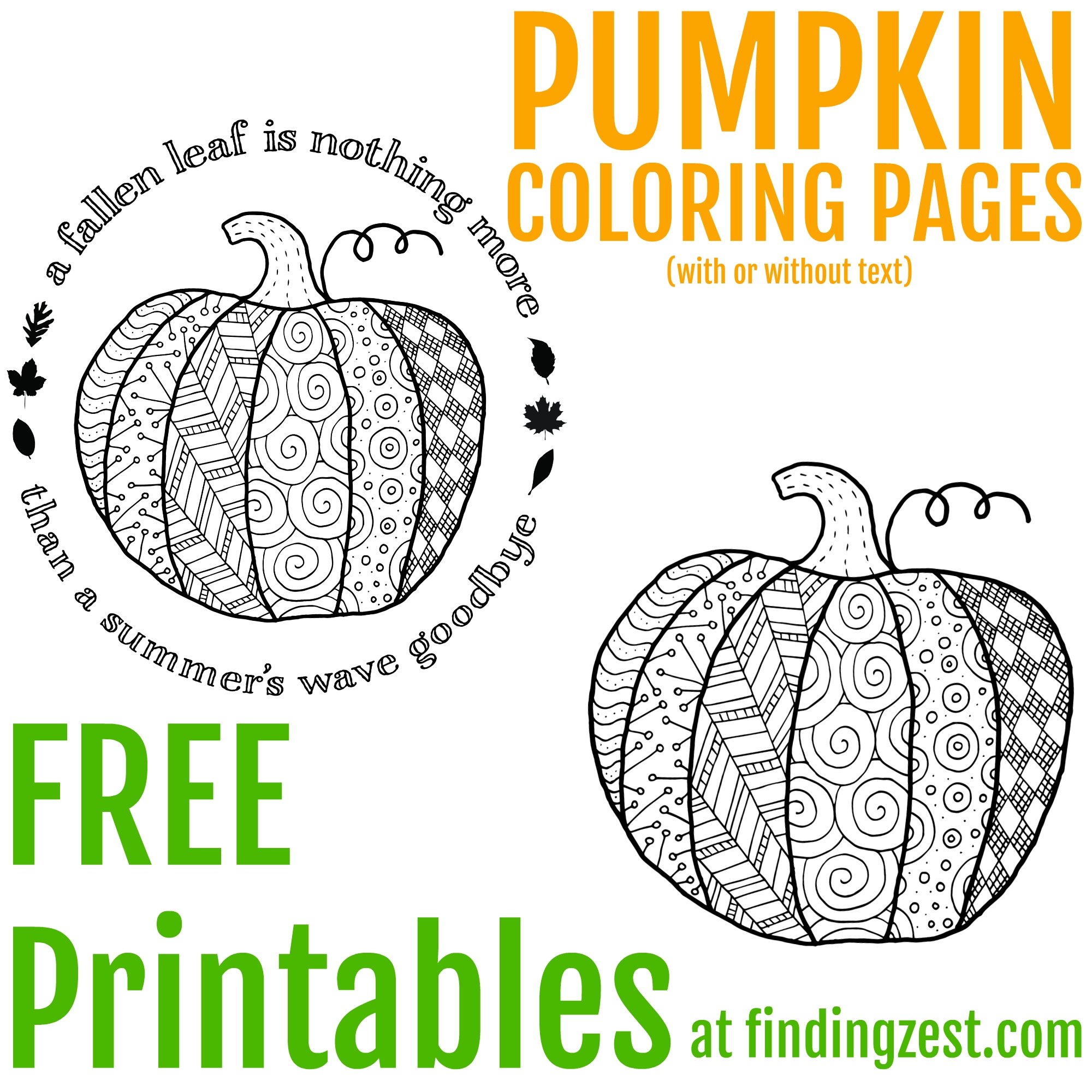 Pumpkin Coloring Pages Free Printable