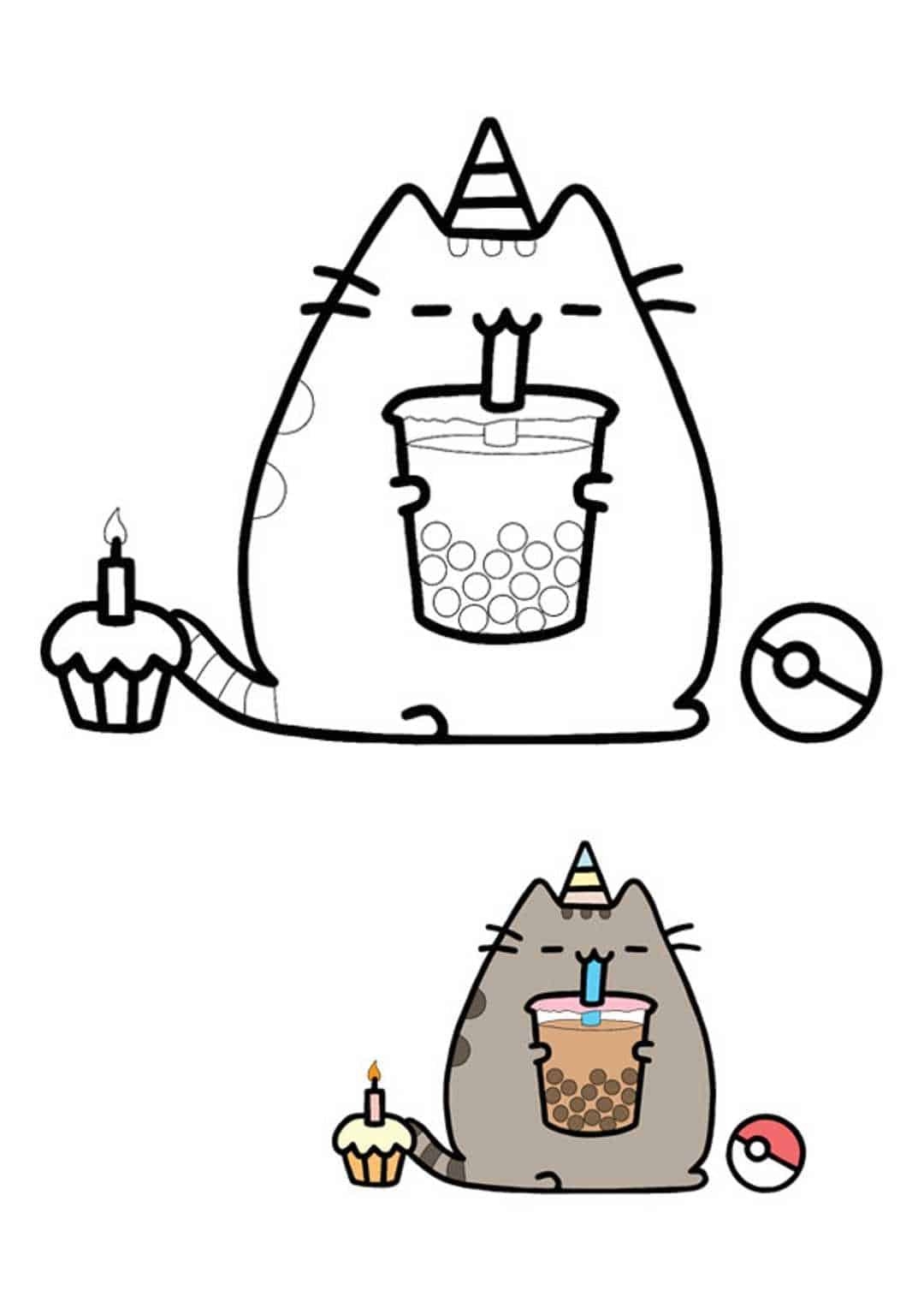 Pusheen Unicorn Coloring Pages 6 Free Printable Coloring Sheets 