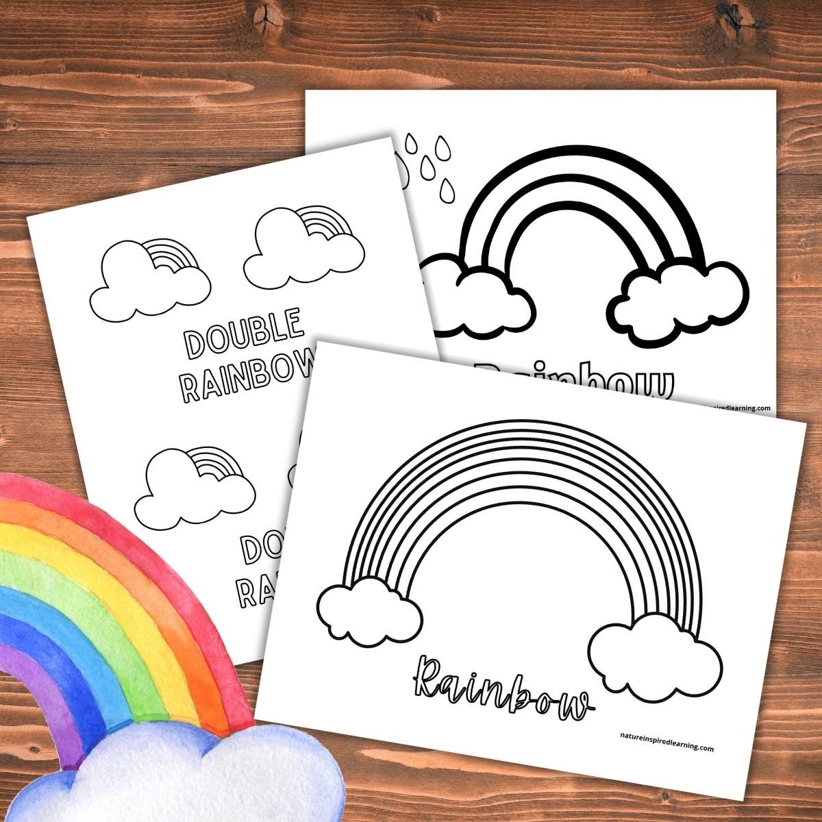 Rainbow Coloring Page Free Printable