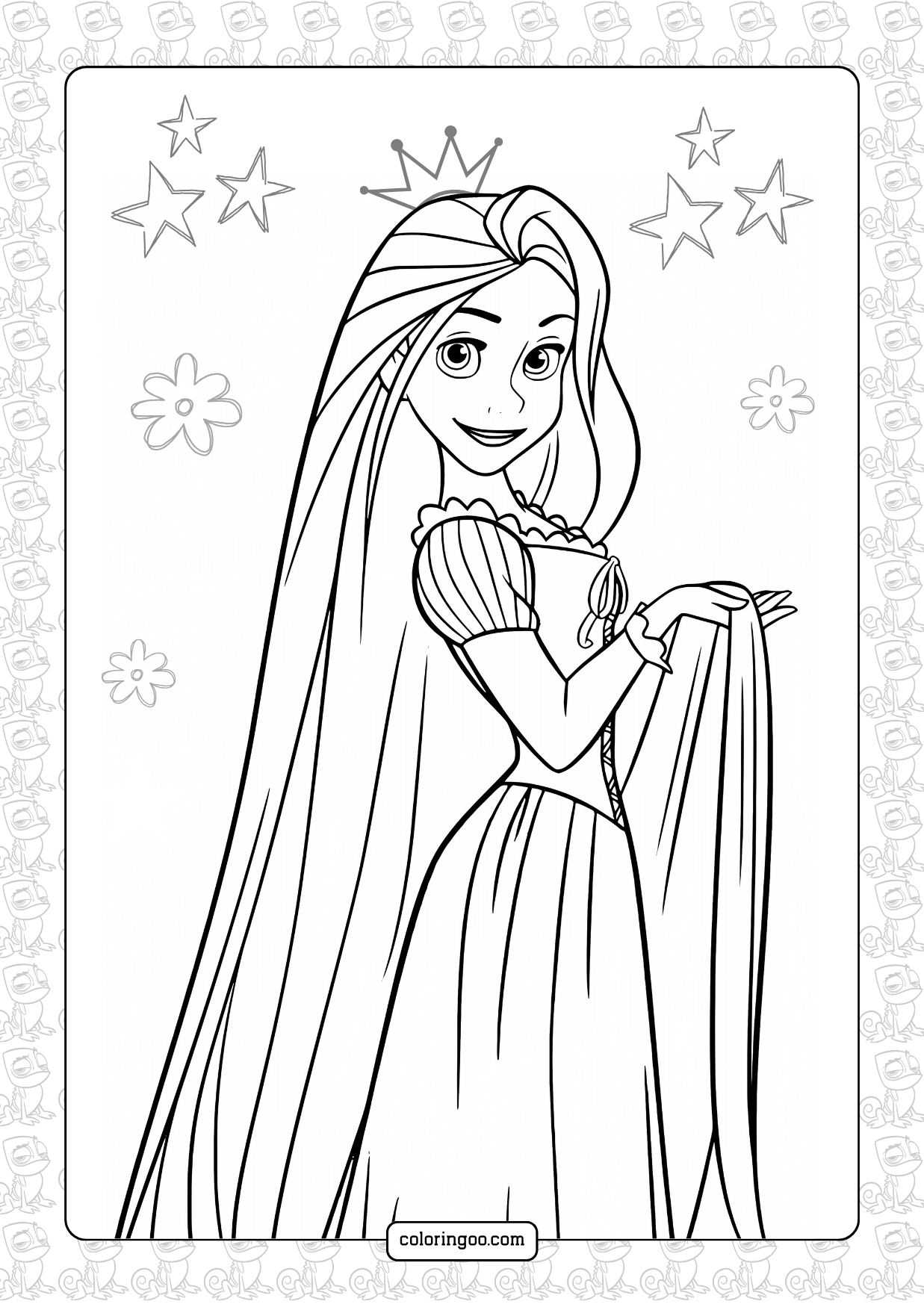 Rapunzel Coloring Sheet