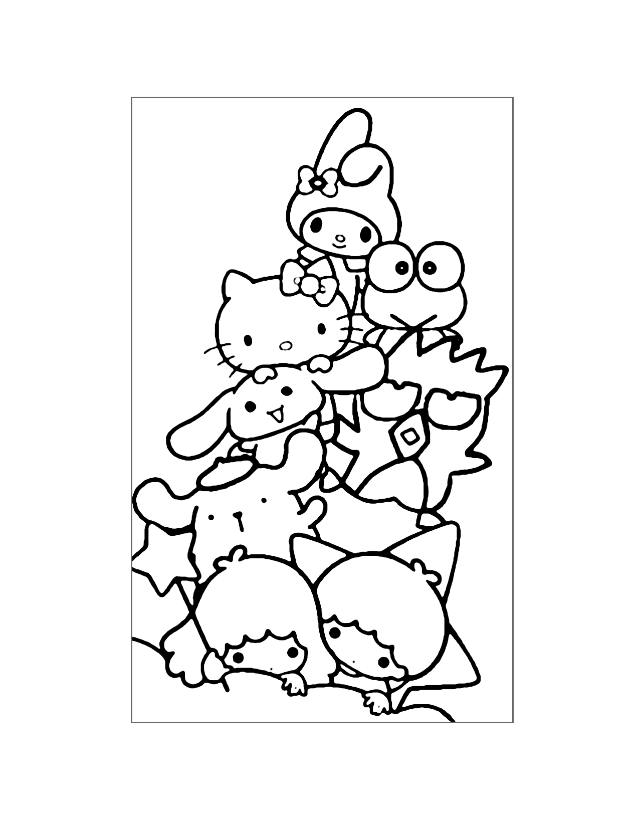 Hello Kitty And Friends Coloring Pages Printable