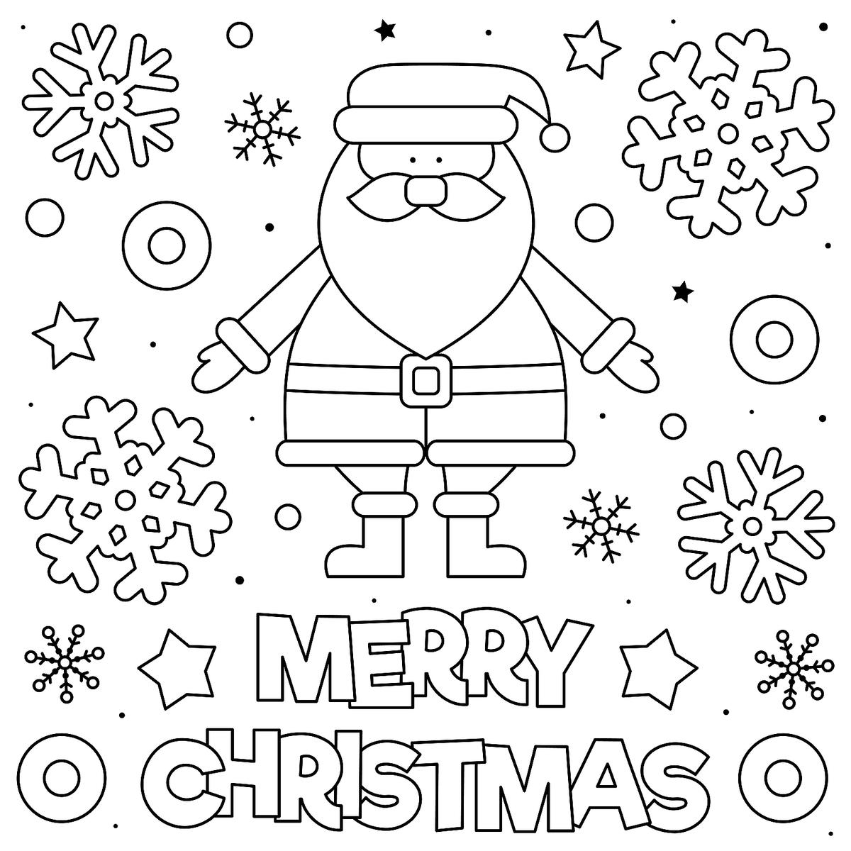 Free Coloring Pages Santa