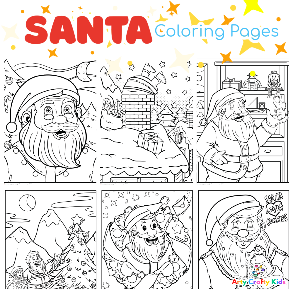 Santa Coloring Pages Printable