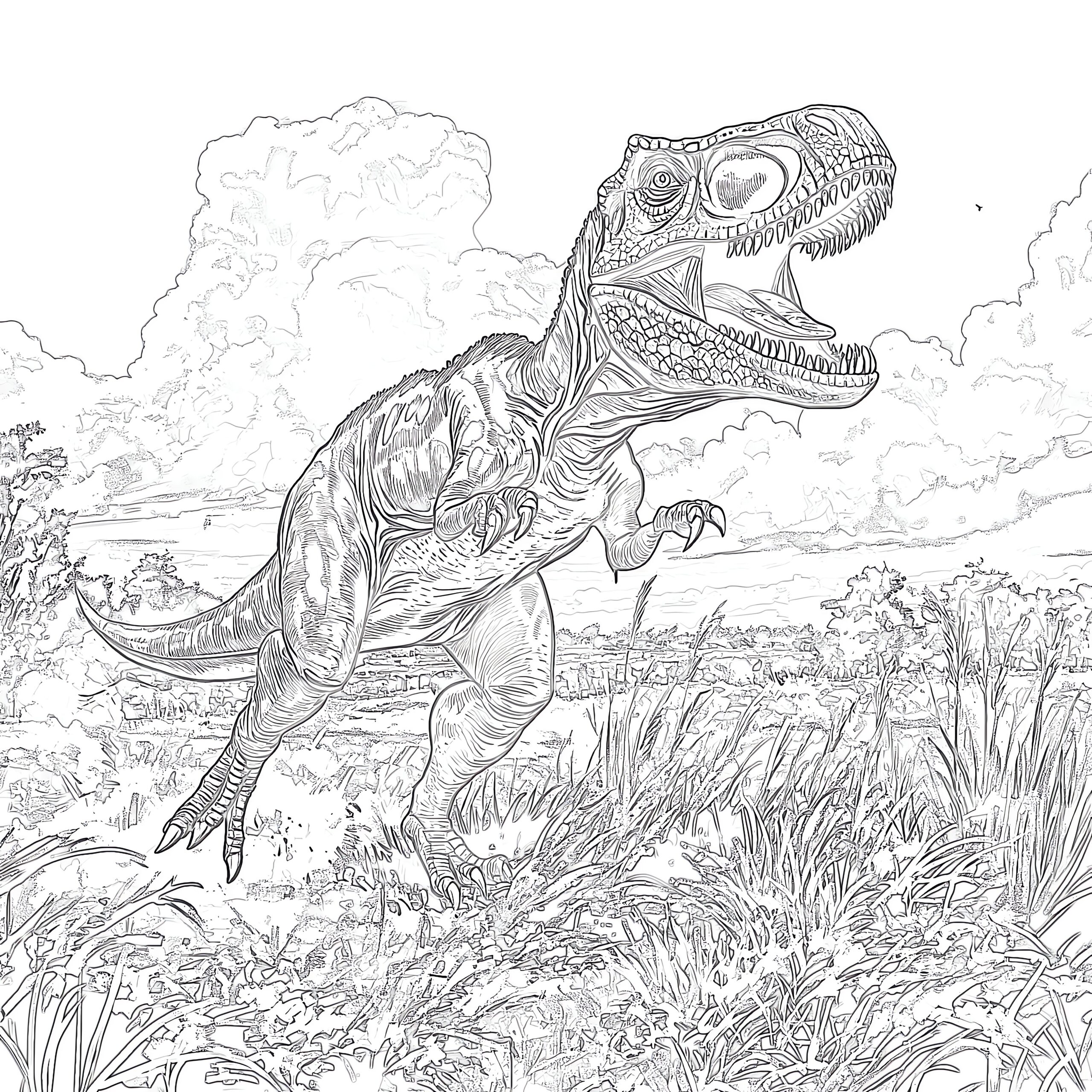 Dinosaurs Free Coloring Pages