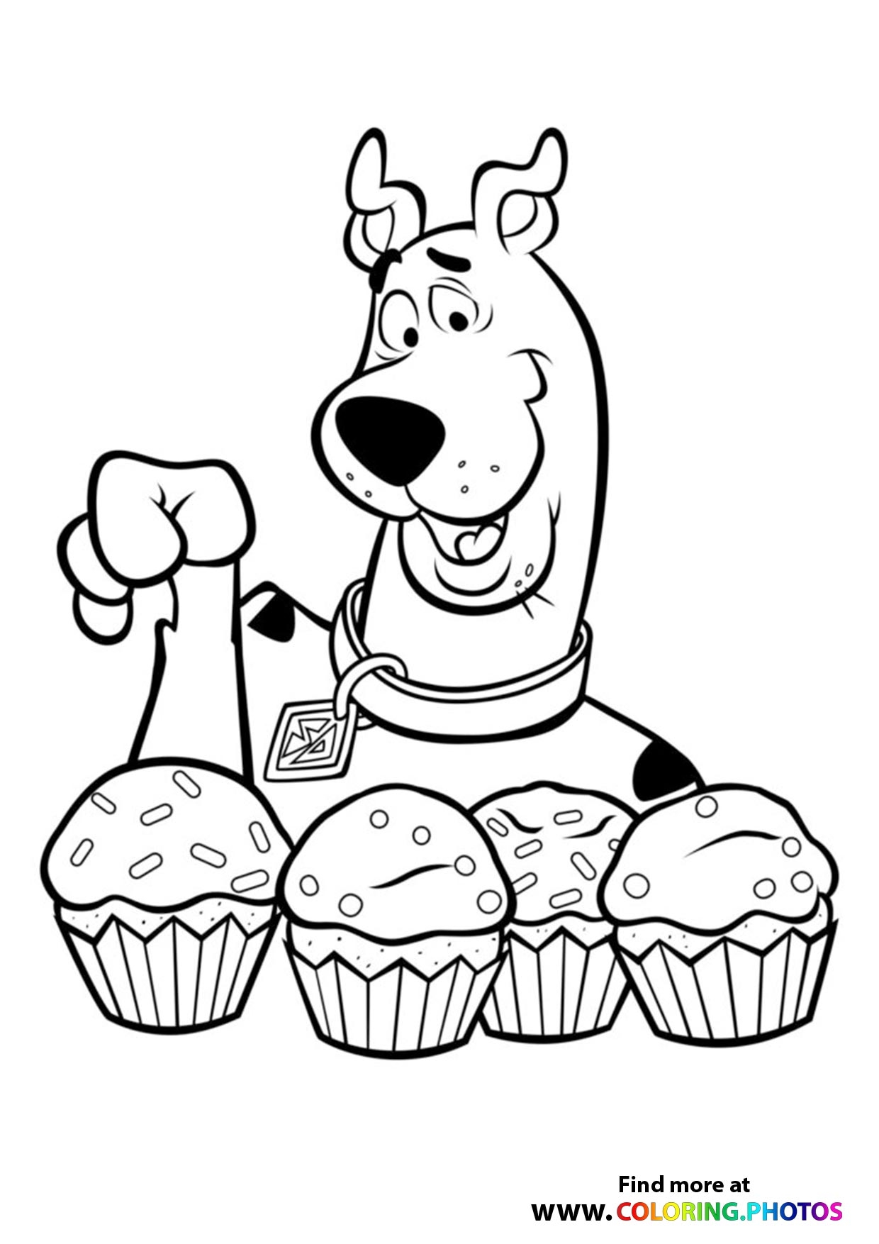 Scooby Doo With Muffins Coloring Pages For Kids