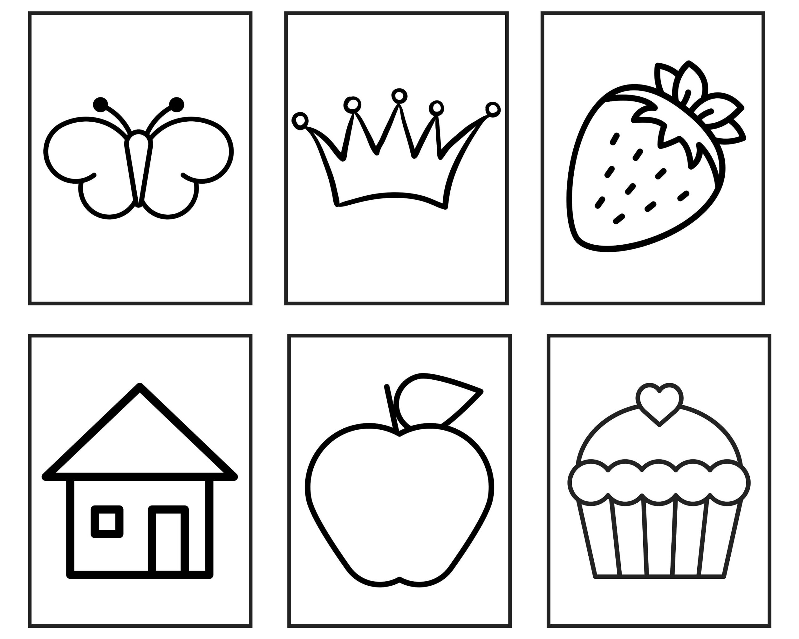Simple Coloring Pages Preschool Coloring Pages Printable Coloring For Kids Simple Coloring Pages For Kids Toddlers Preschoolers Etsy UK