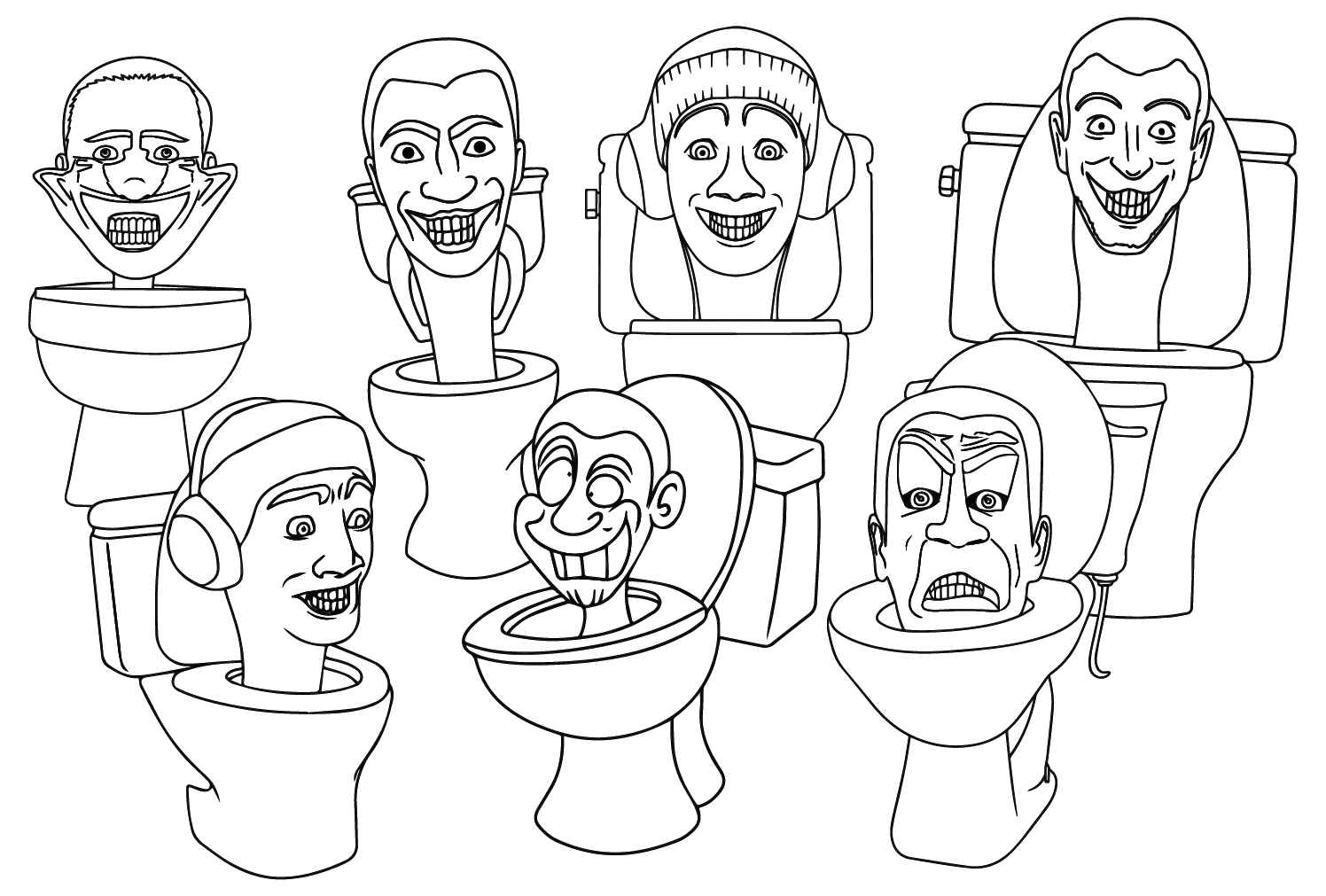 Skibidi Toilet Coloring Pages ColoringLib