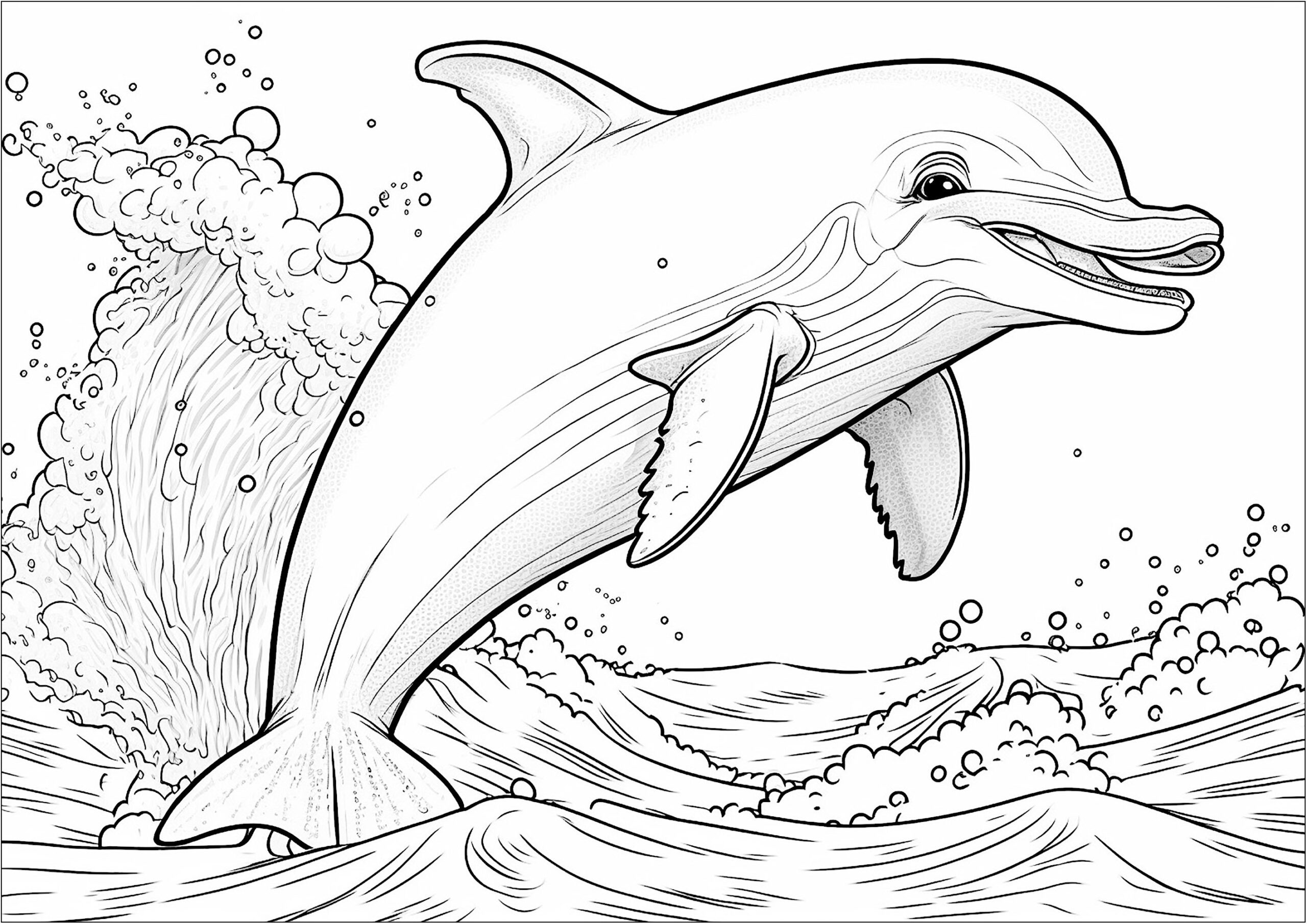 Free Coloring Pages Of Dolphins