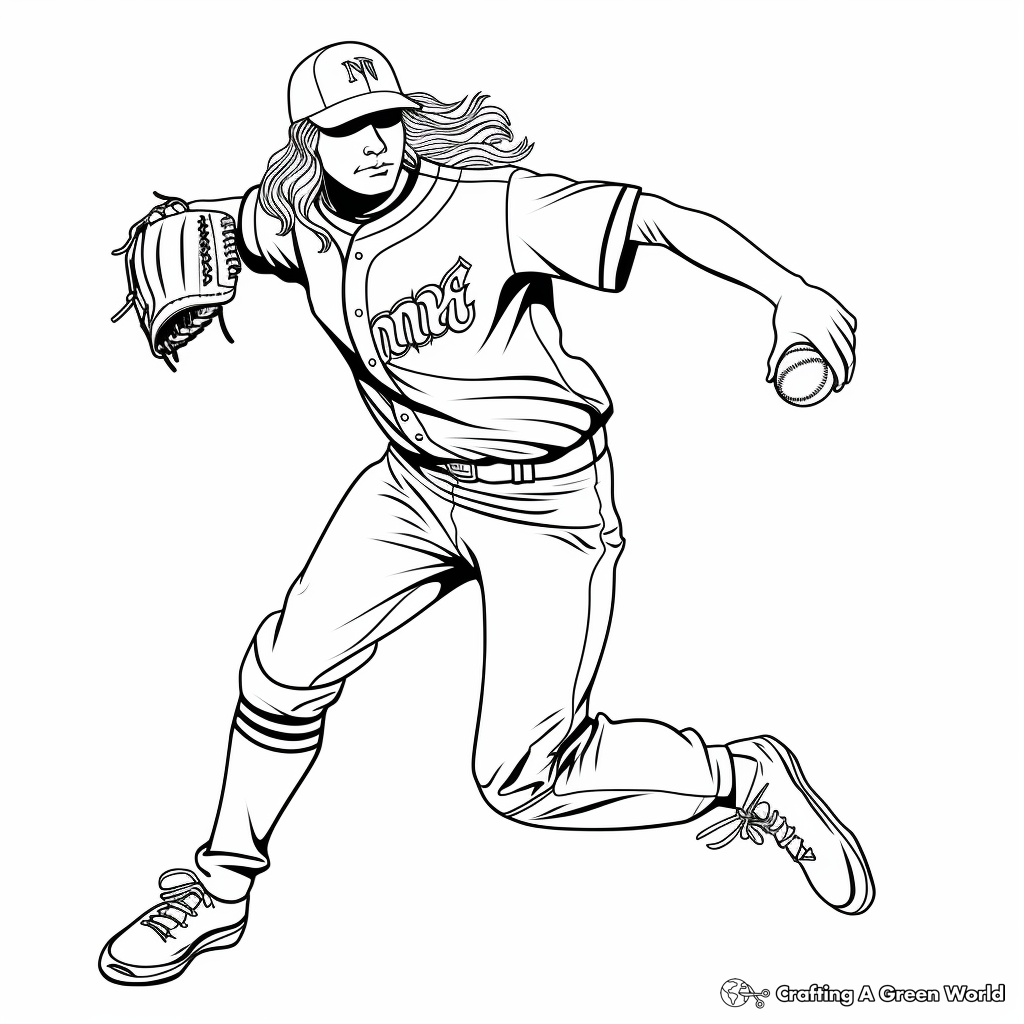 Softball Coloring Pages Free U0026 Printable 