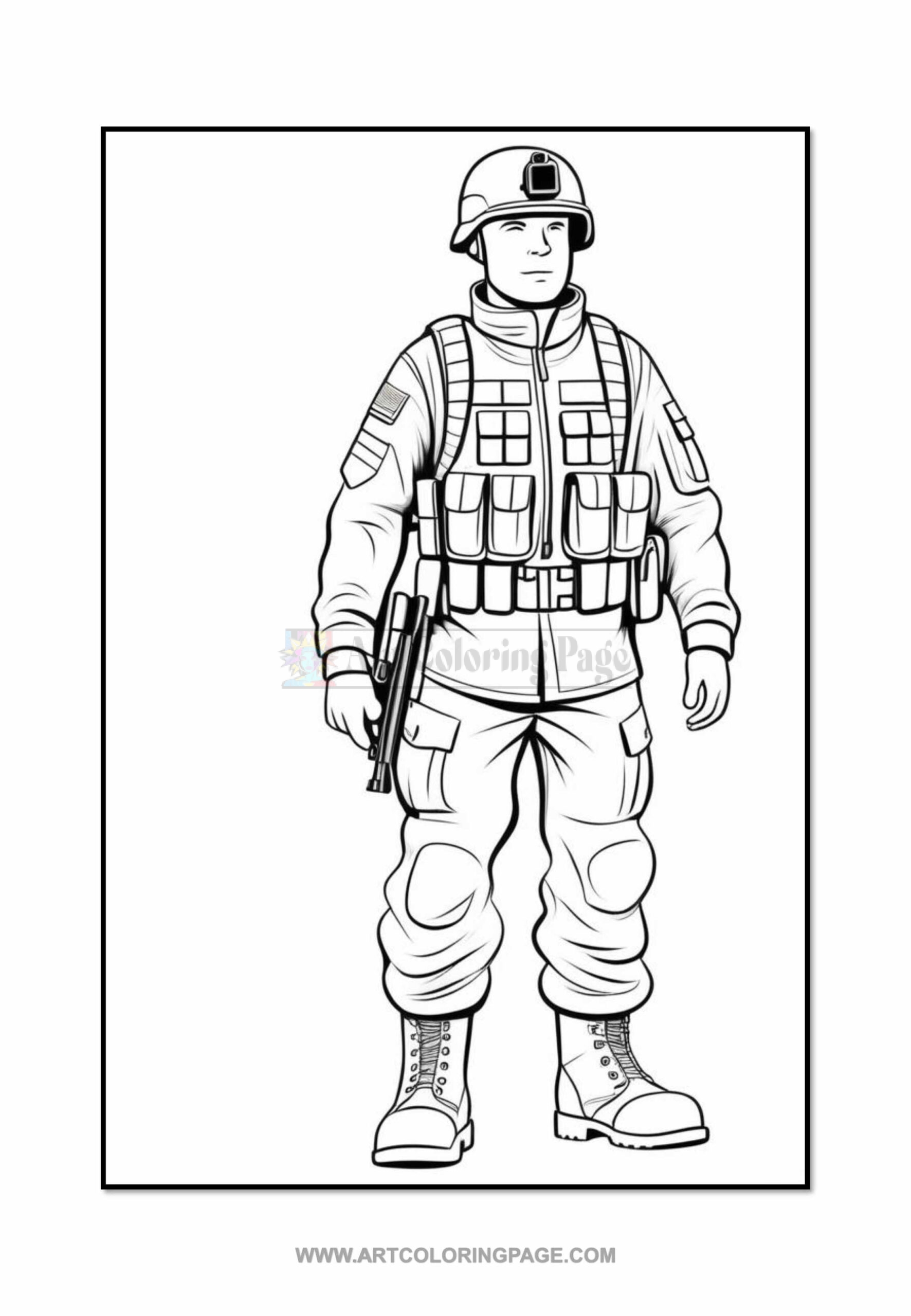 Soldier Inside Cave Coloring Page Vol 2 100 Unique Designs Instant PDF 