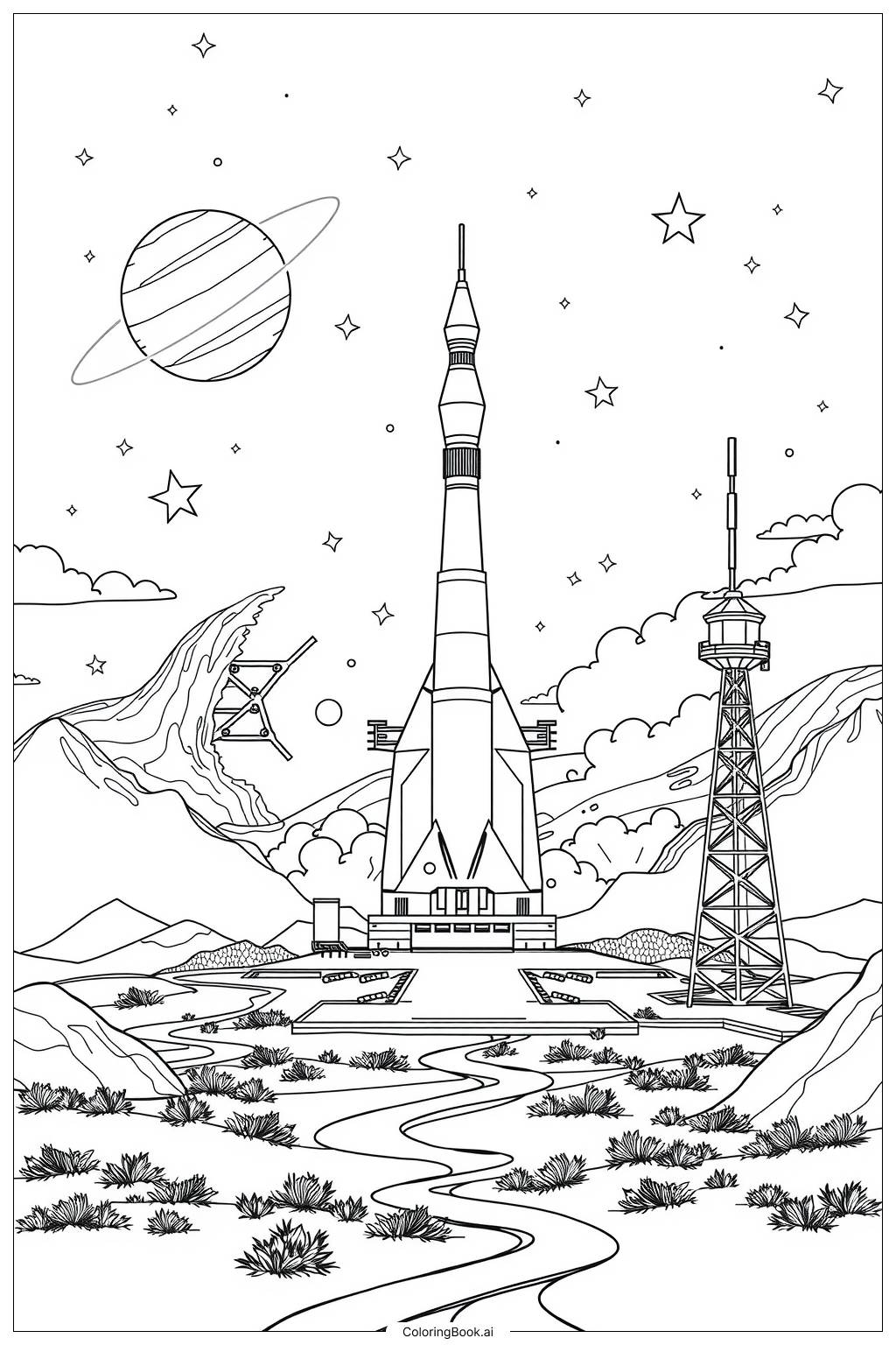 Free Coloring Pages Space