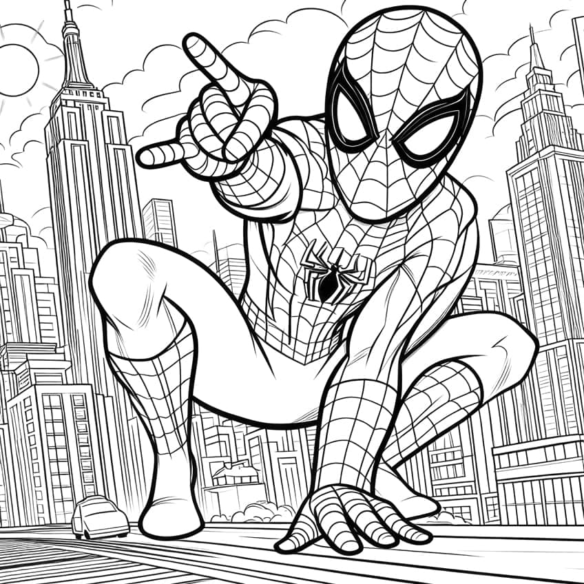 Printable Spiderman Coloring Pages