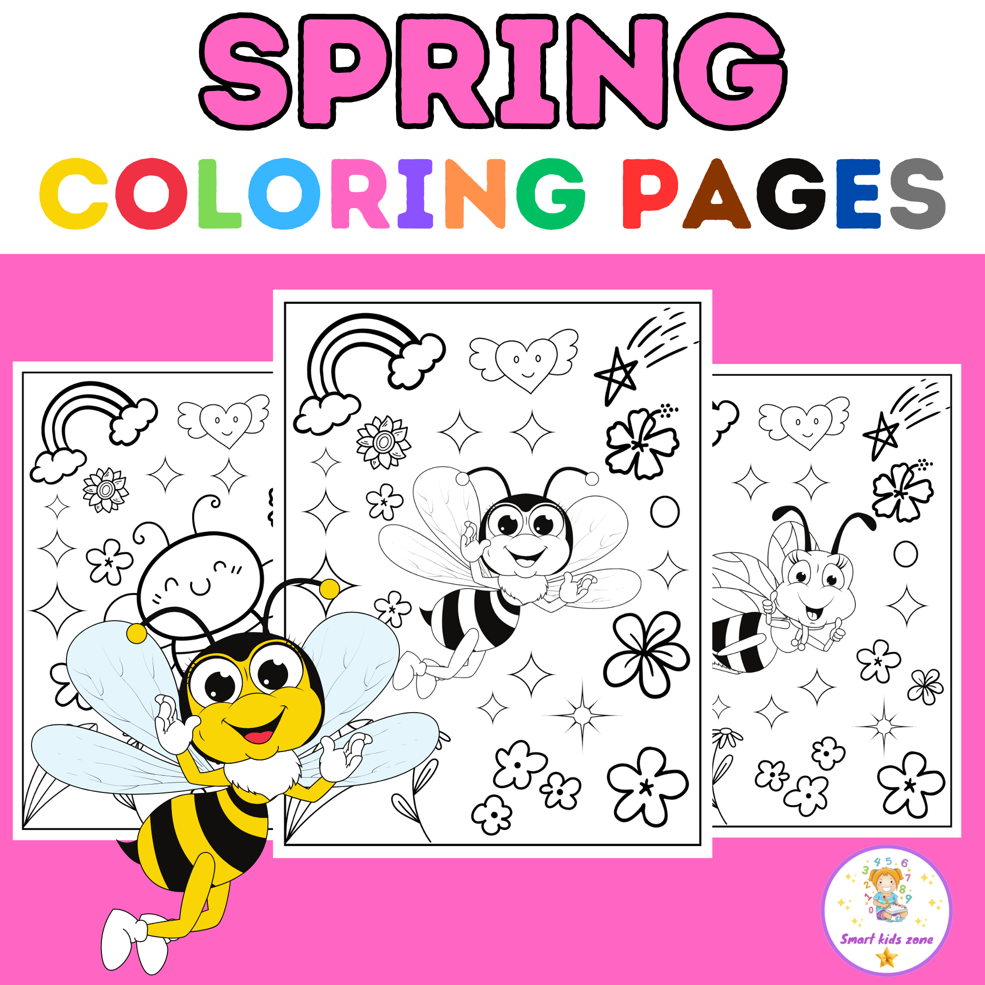 Spring Bee Coloring Pages Spring Coloring Sheets Spring 