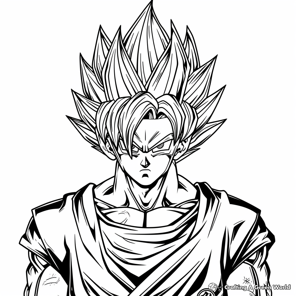 SSJ Goku Coloring Pages Free U0026 Printable 
