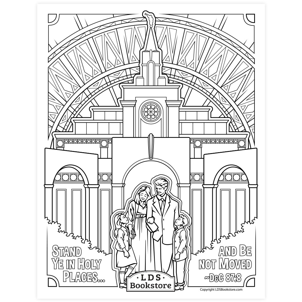 Stand Ye In Holy Places Coloring Page Printable Doctrine And Covenants Coloring Page