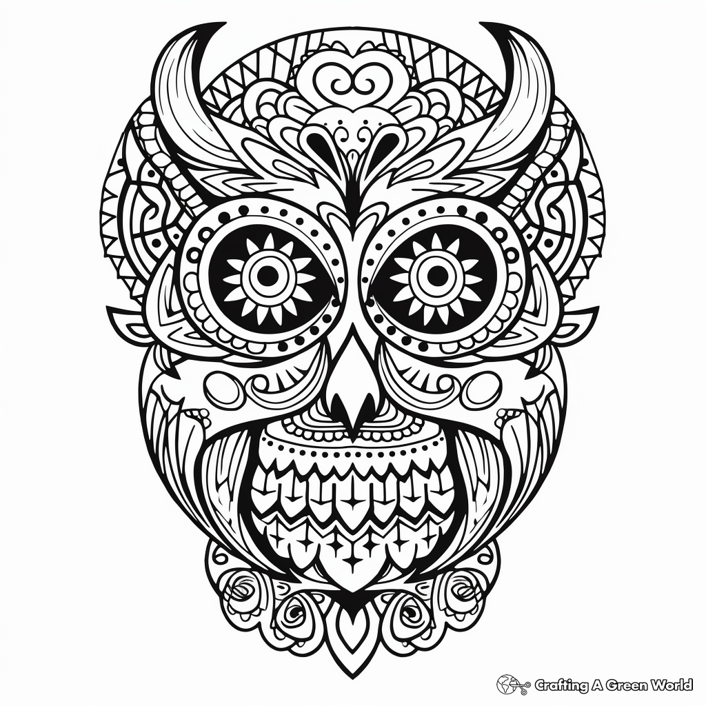 Sugar Skull Printable Coloring Pages