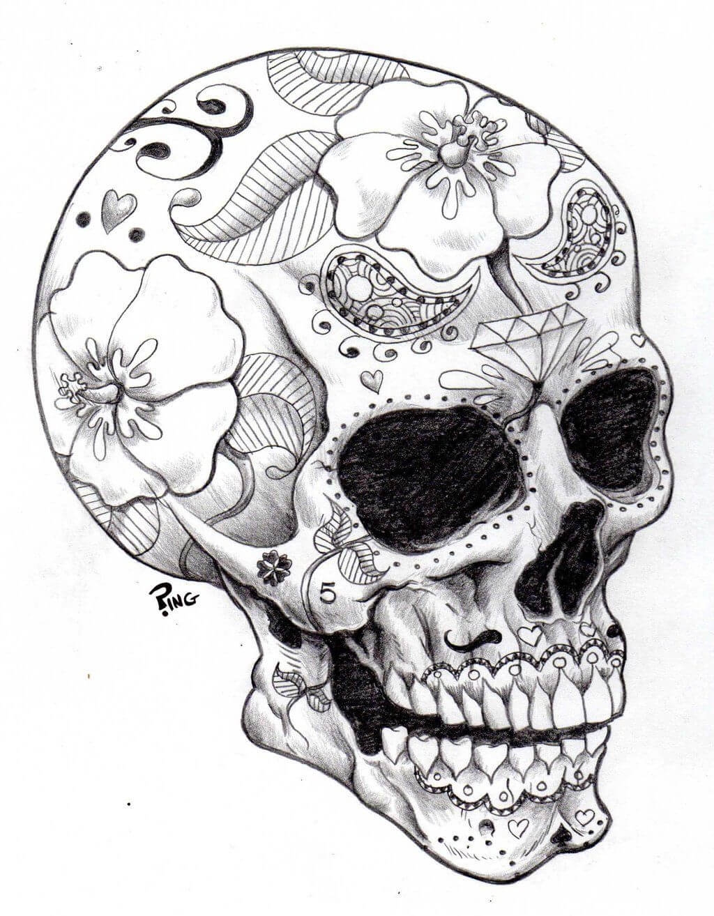 Sugar Skulls Is For Adult Coloring Page Download Print Or Color Online For Free