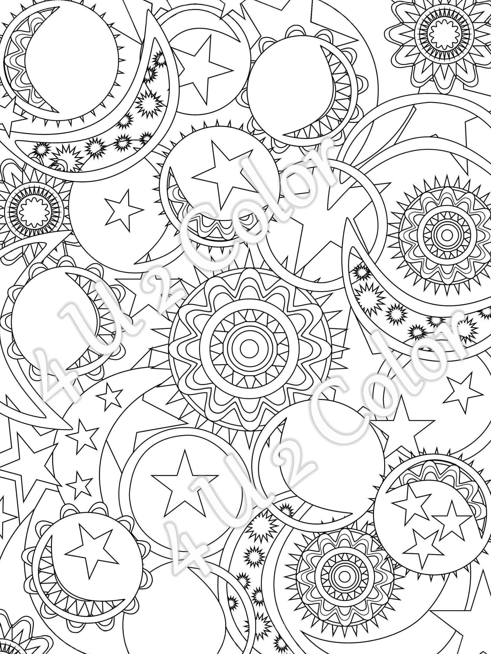 Sun Moon Stars 1 Coloring Page Sun Moon U0026 Stars Coloring 