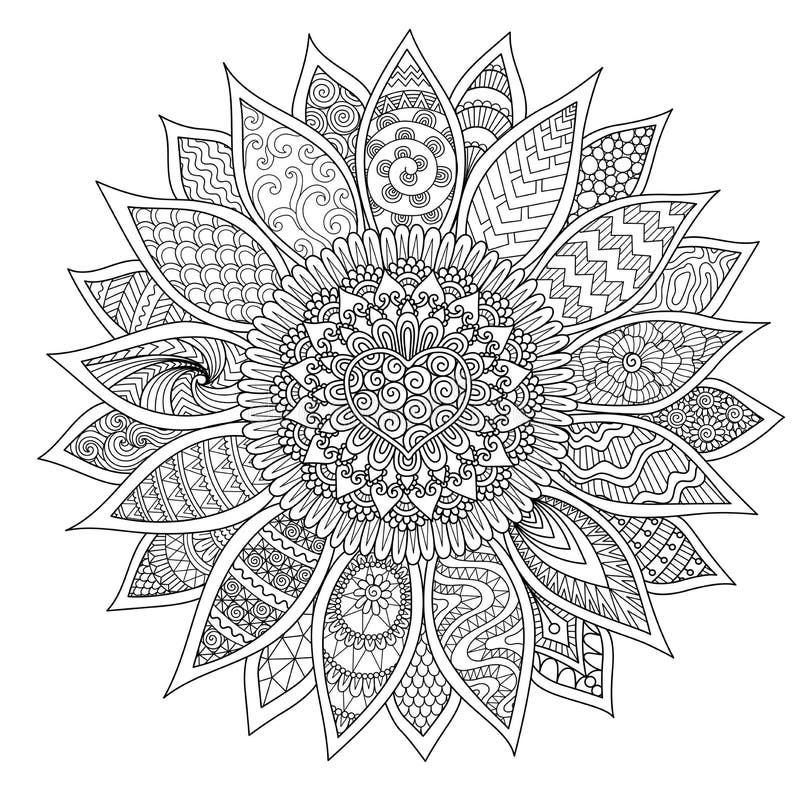 Sunflower Coloring Page Stock Illustrations 1 256 Sunflower 