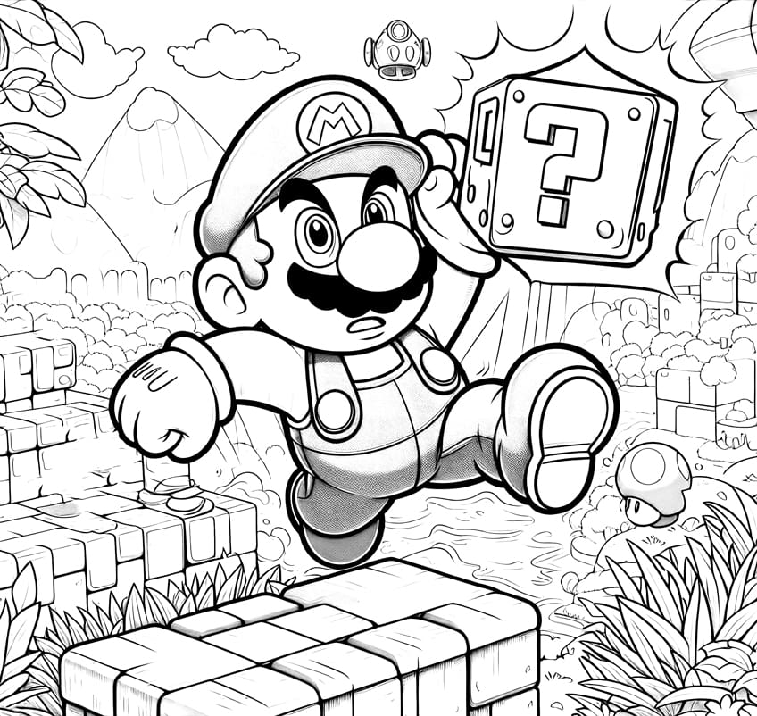 Super Mario Bros Coloring Pages 57 Brand New Sheets To Color
