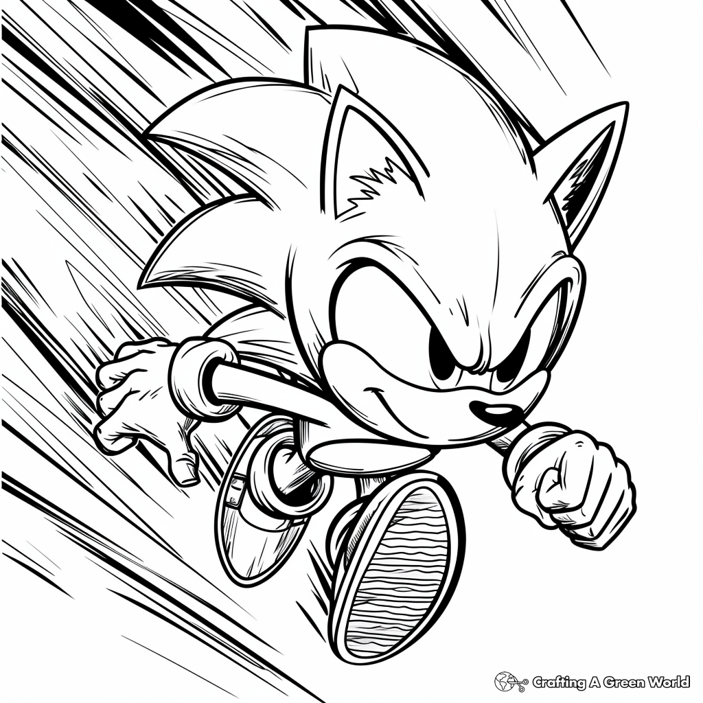 Super Sonic Coloring Pages Free U0026 Printable 