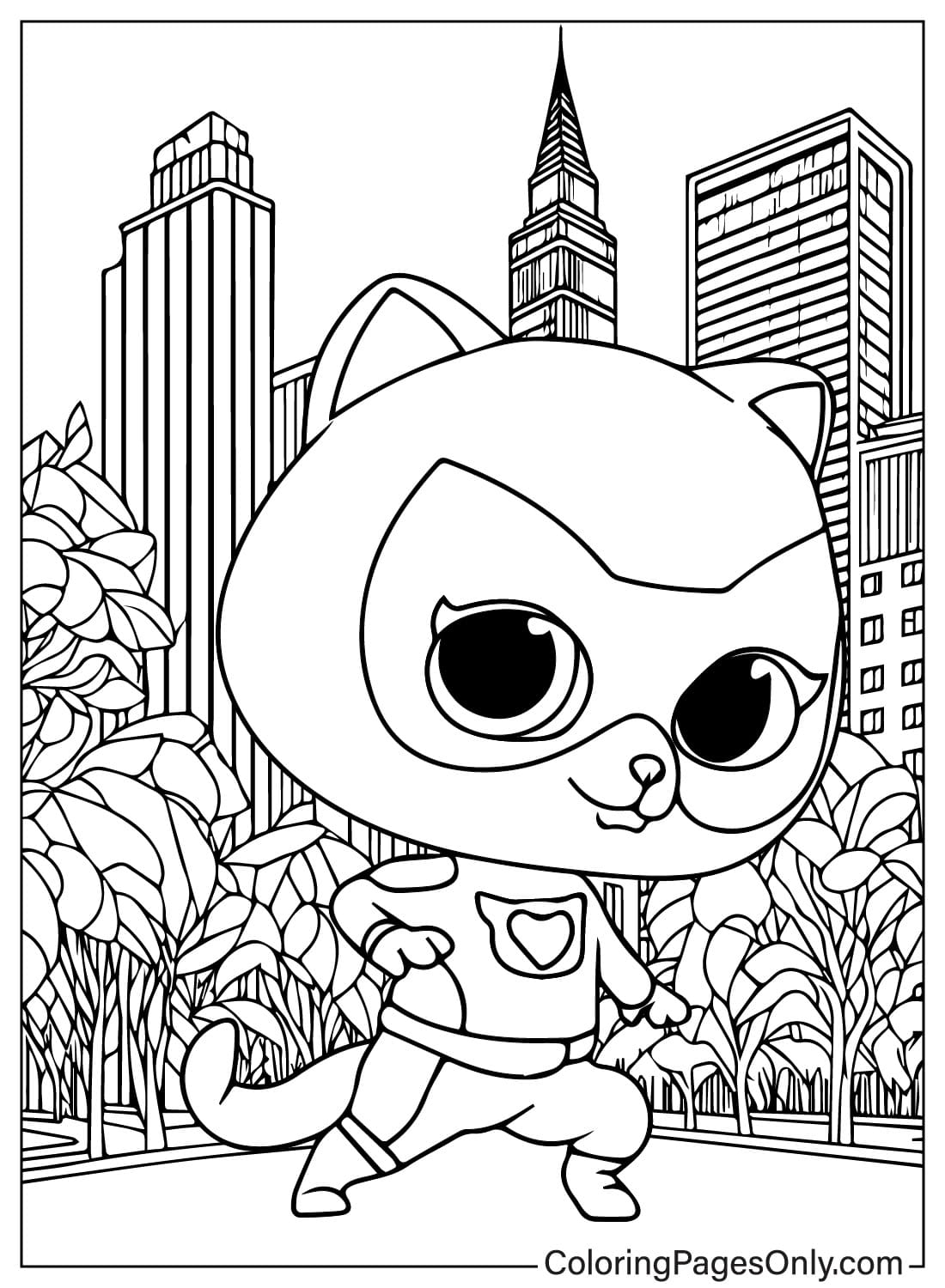 SuperKitties Coloring Pages Free Fun U0026 Printable For Kids And Adults 