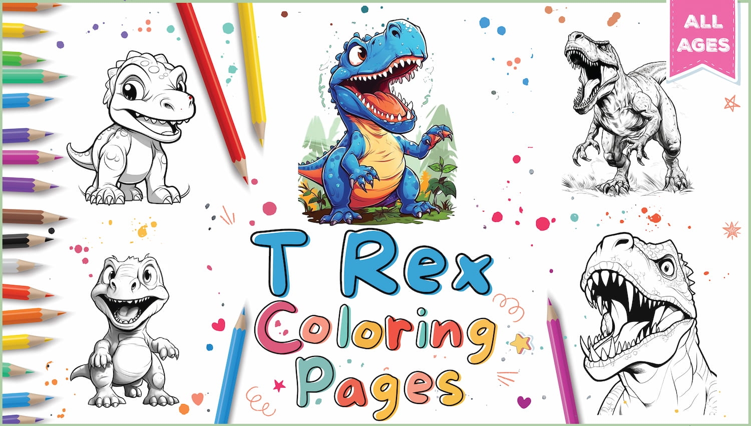 T Rex Coloring Pages World Of Printables