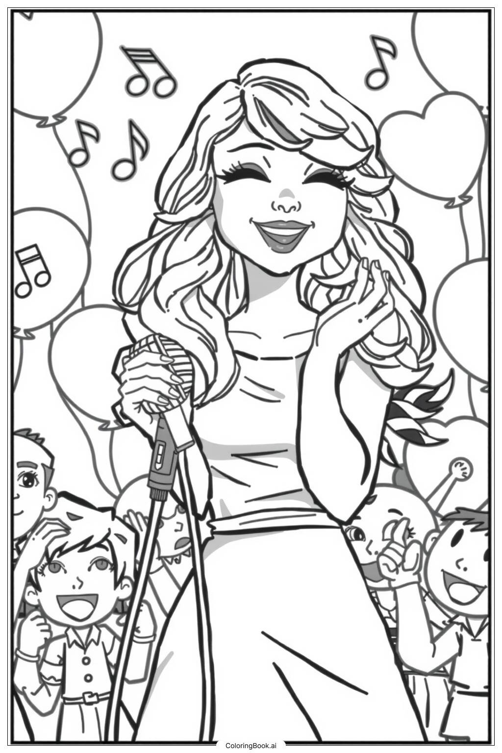 Taylor Swift Celebrating 1989 Release Coloring Page Free PDFu0026PNG Printable 