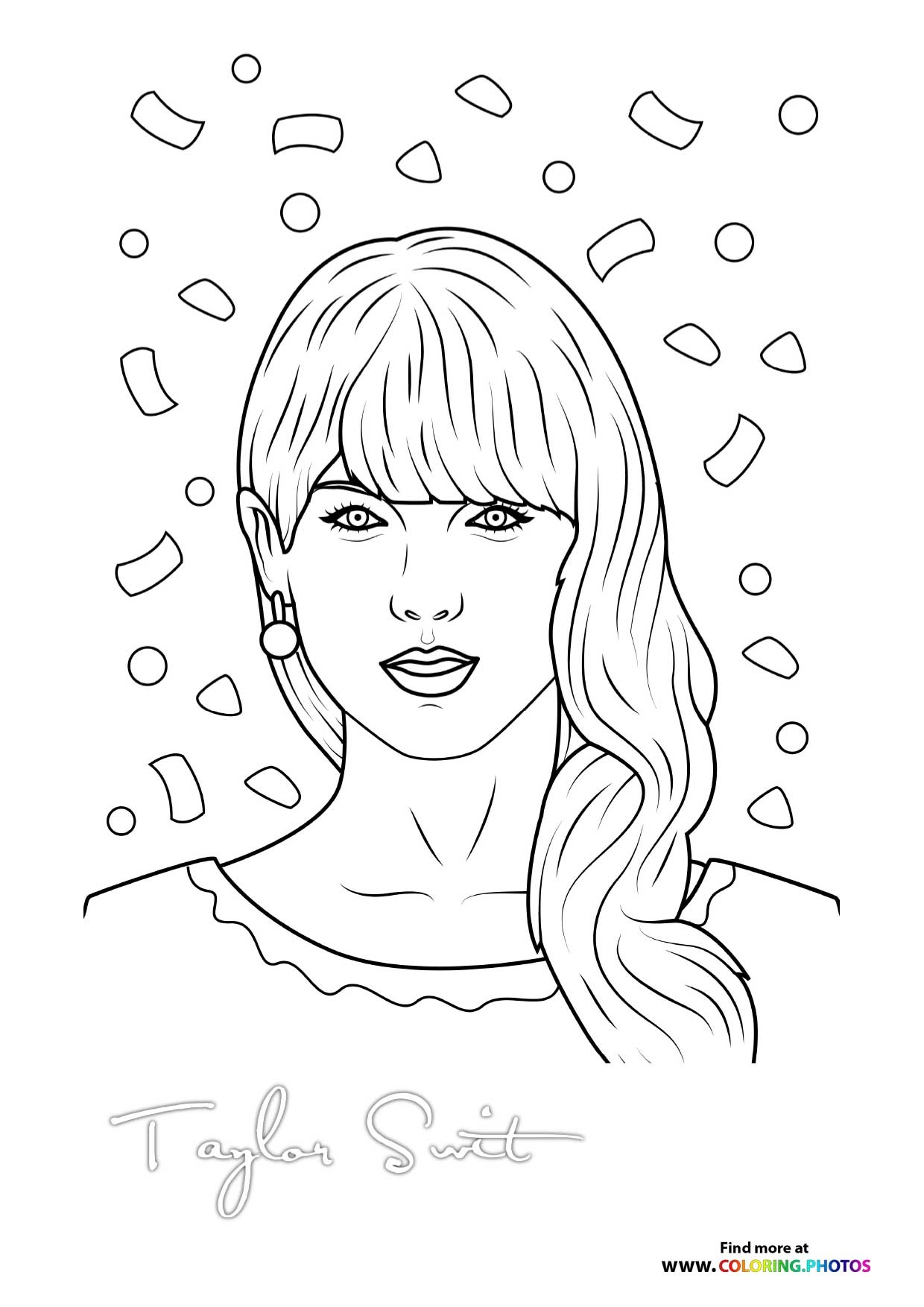 Free Coloring Pages Of Taylor Swift