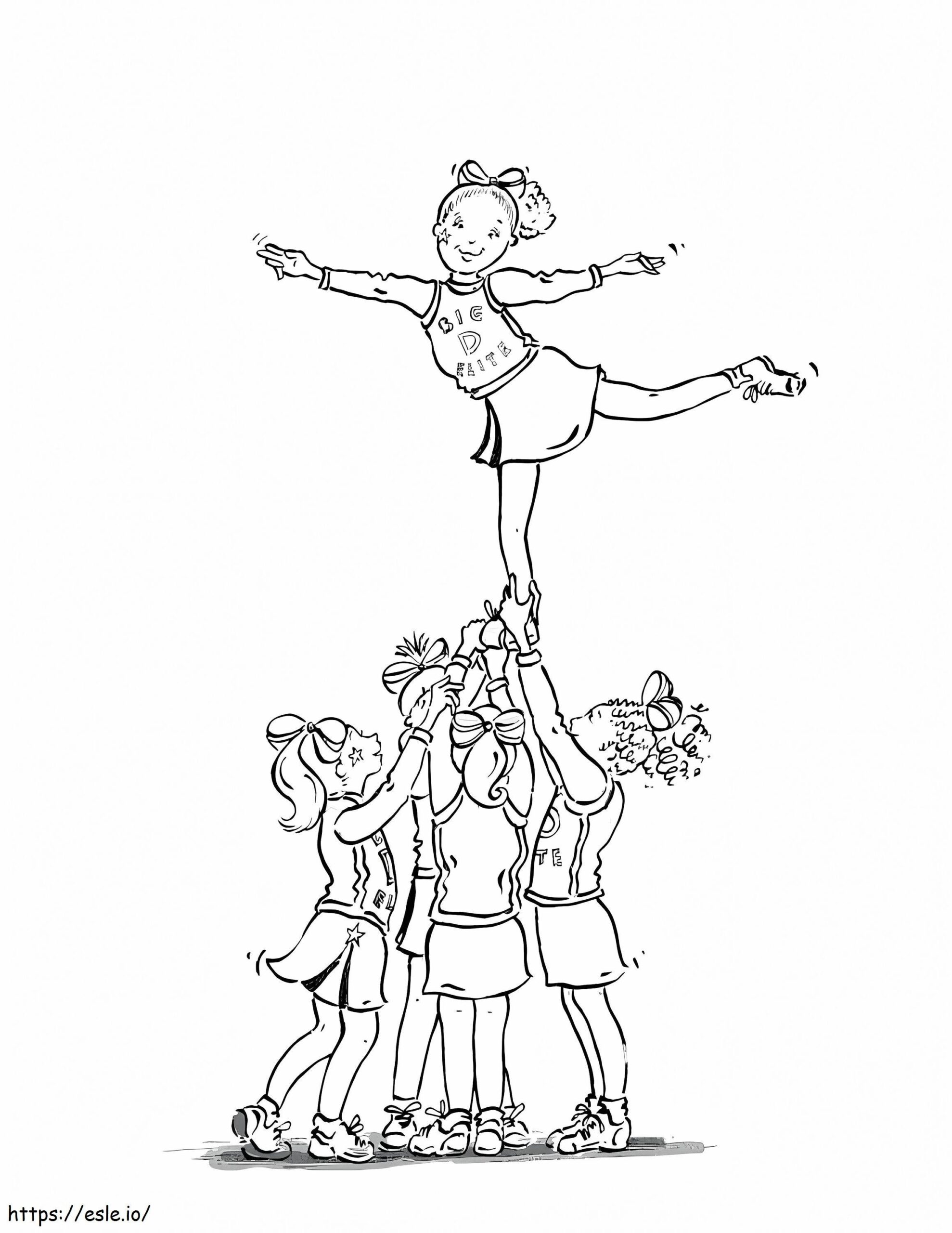 Team Cheerleader Coloring Page