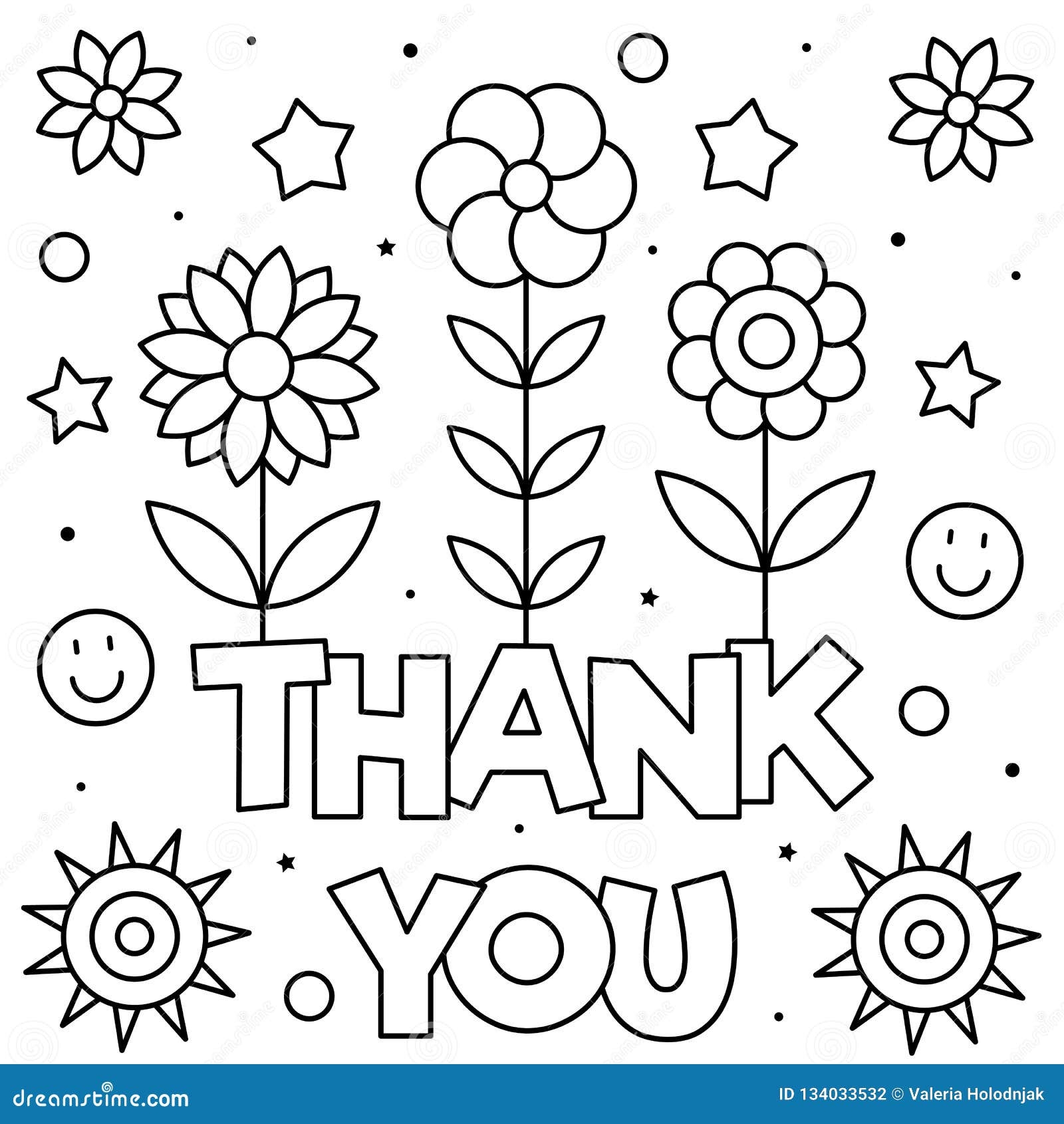 Thank You Coloring Stock Illustrations 238 Thank You Coloring 