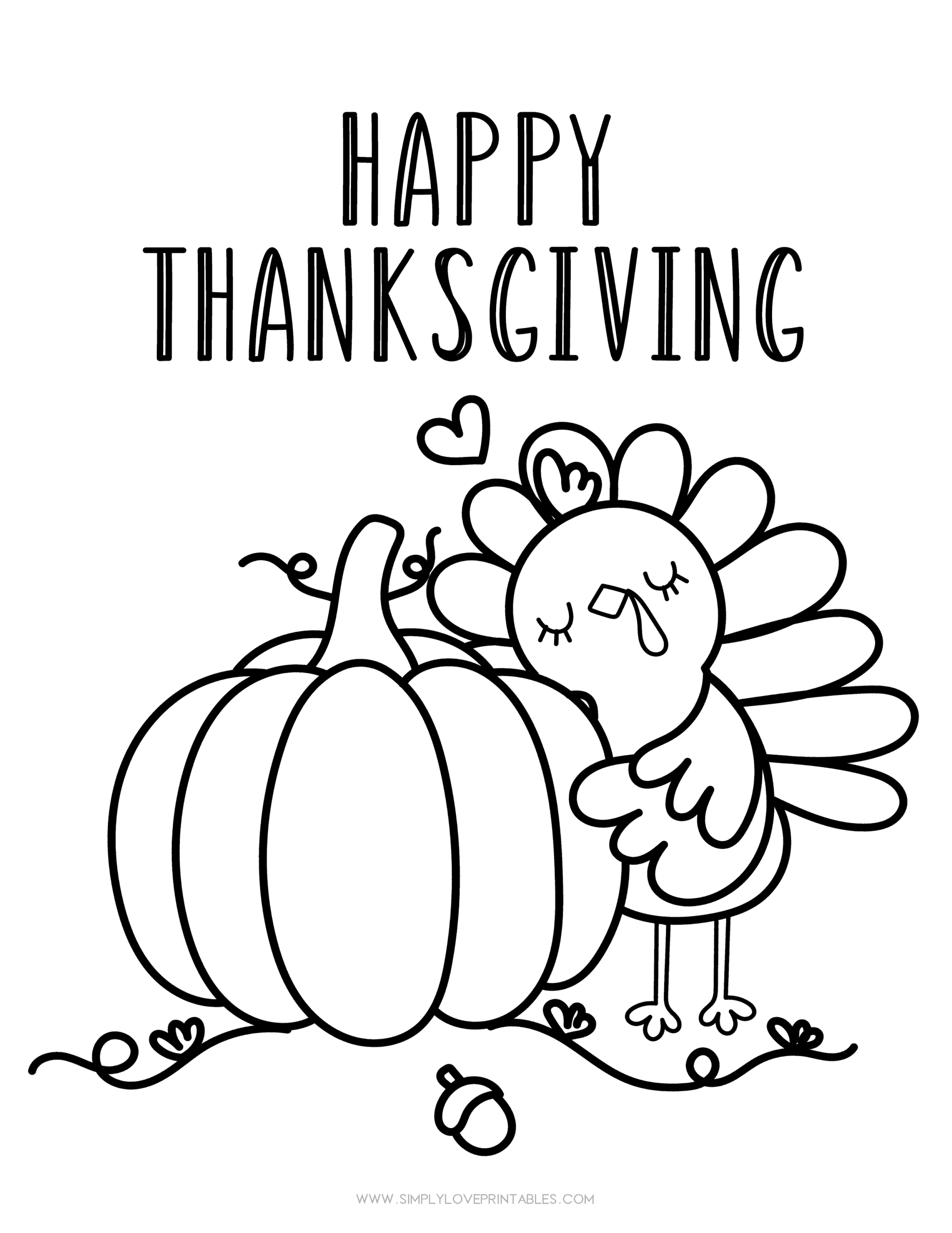 Thanksgiving Coloring Sheets Printable Top