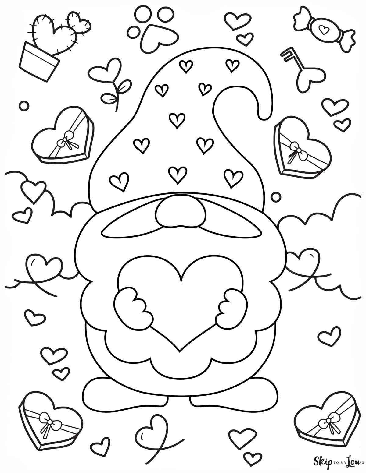 Valentines Printable Coloring Pages