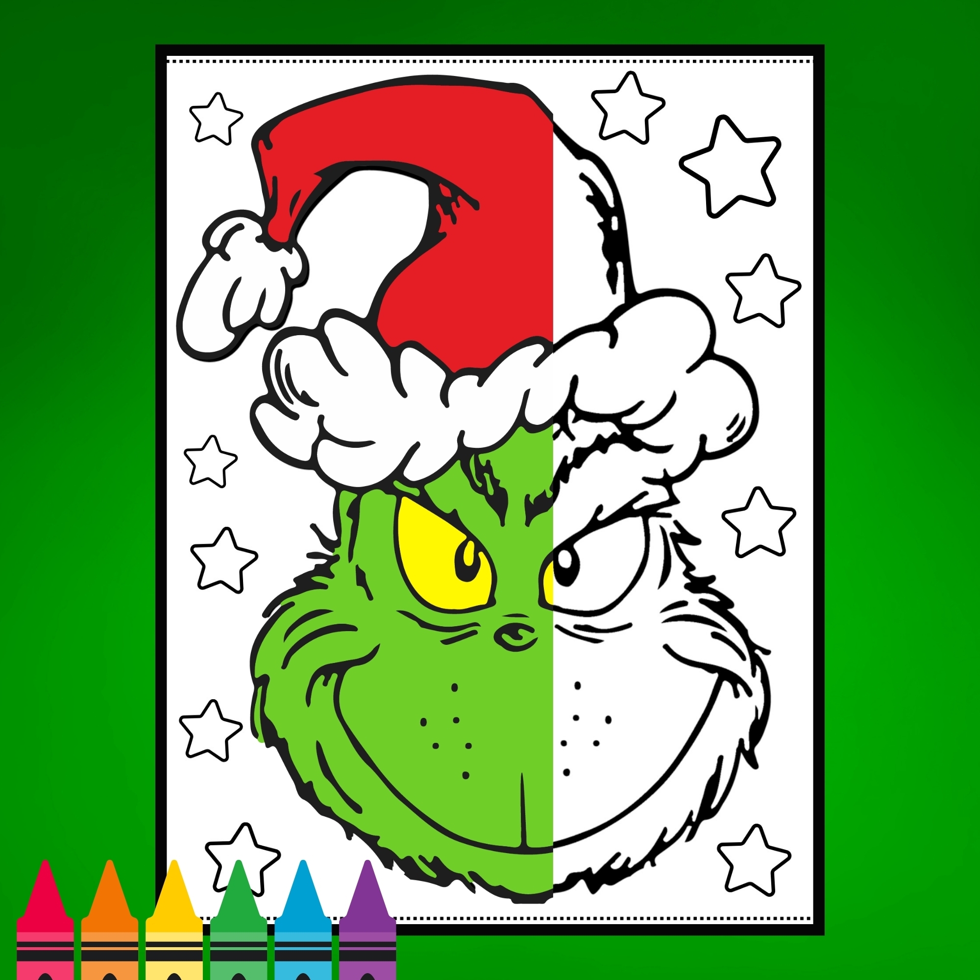 Grinch Christmas Coloring Pages Printable