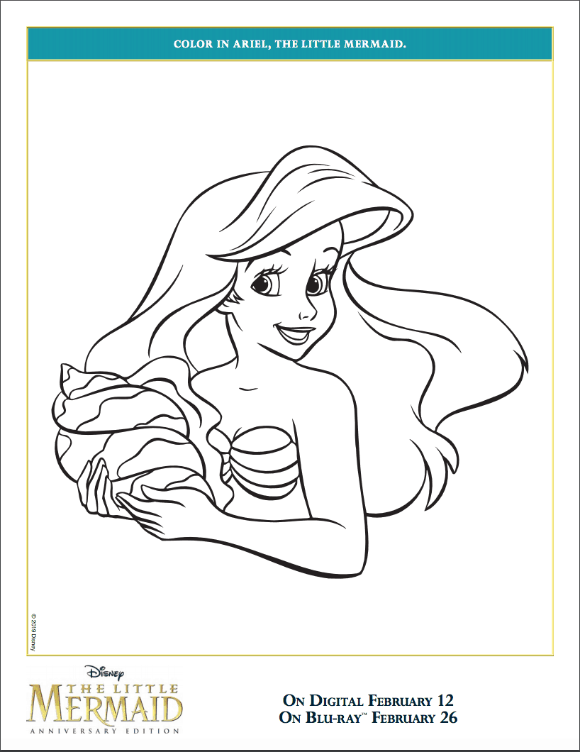 Free Coloring Pages Little Mermaid