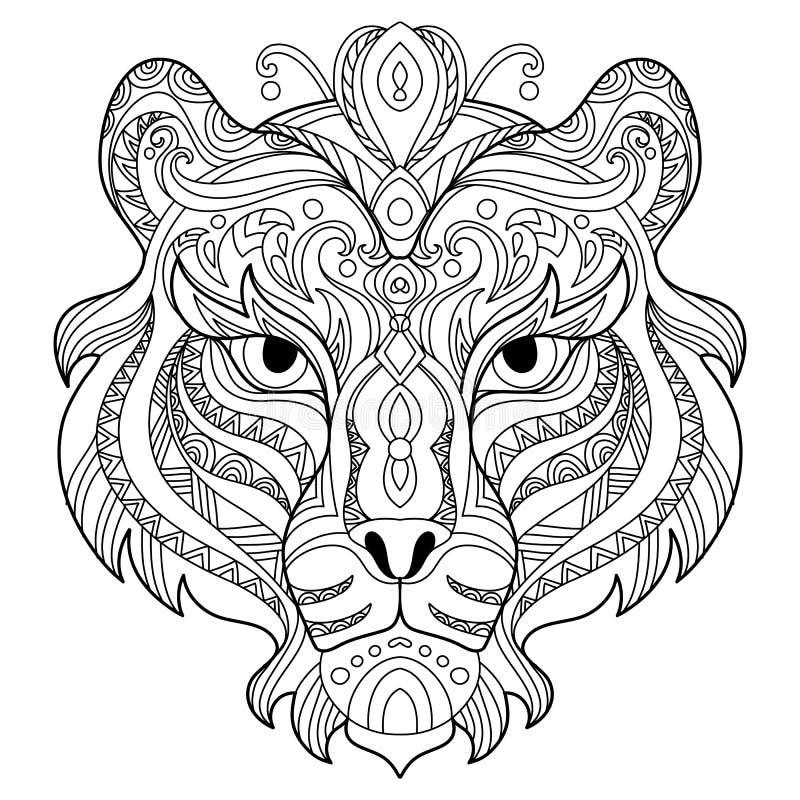 Tiger Coloring Book Adult Stock Illustrations 364 Tiger Coloring Book Adult Stock Illustrations Vectors U0026 Clipart Dreamstime