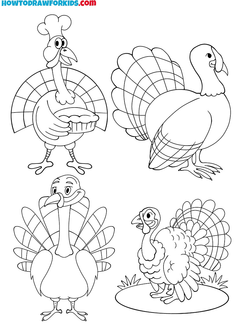 Turkey Coloring Pages Free Printables