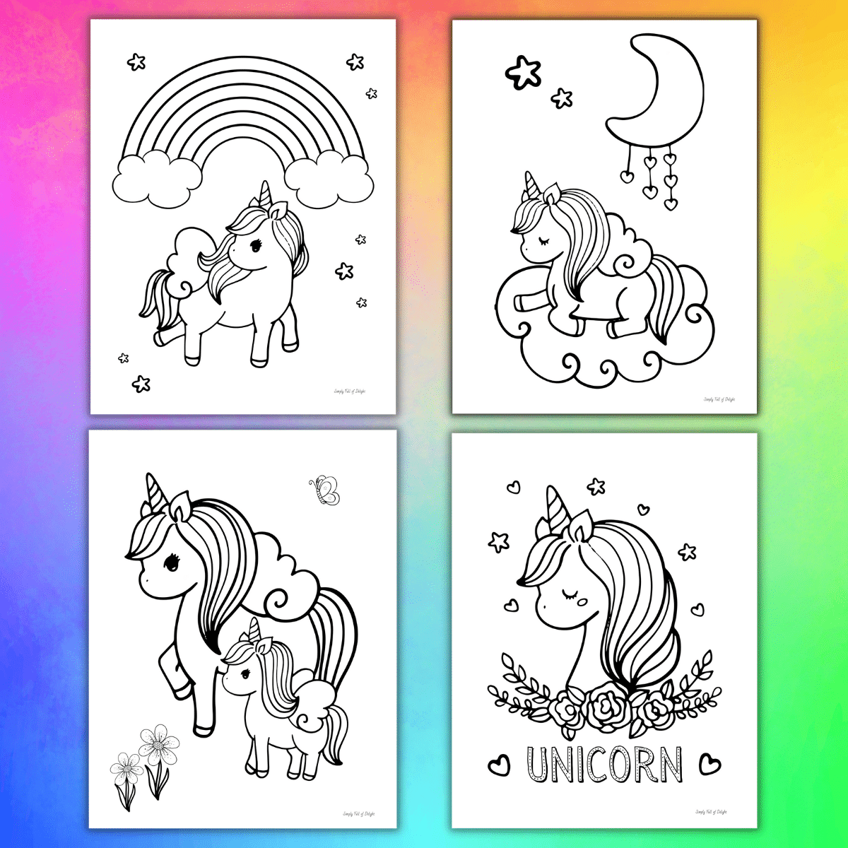 Unicorn Coloring Pages Printable Pdf