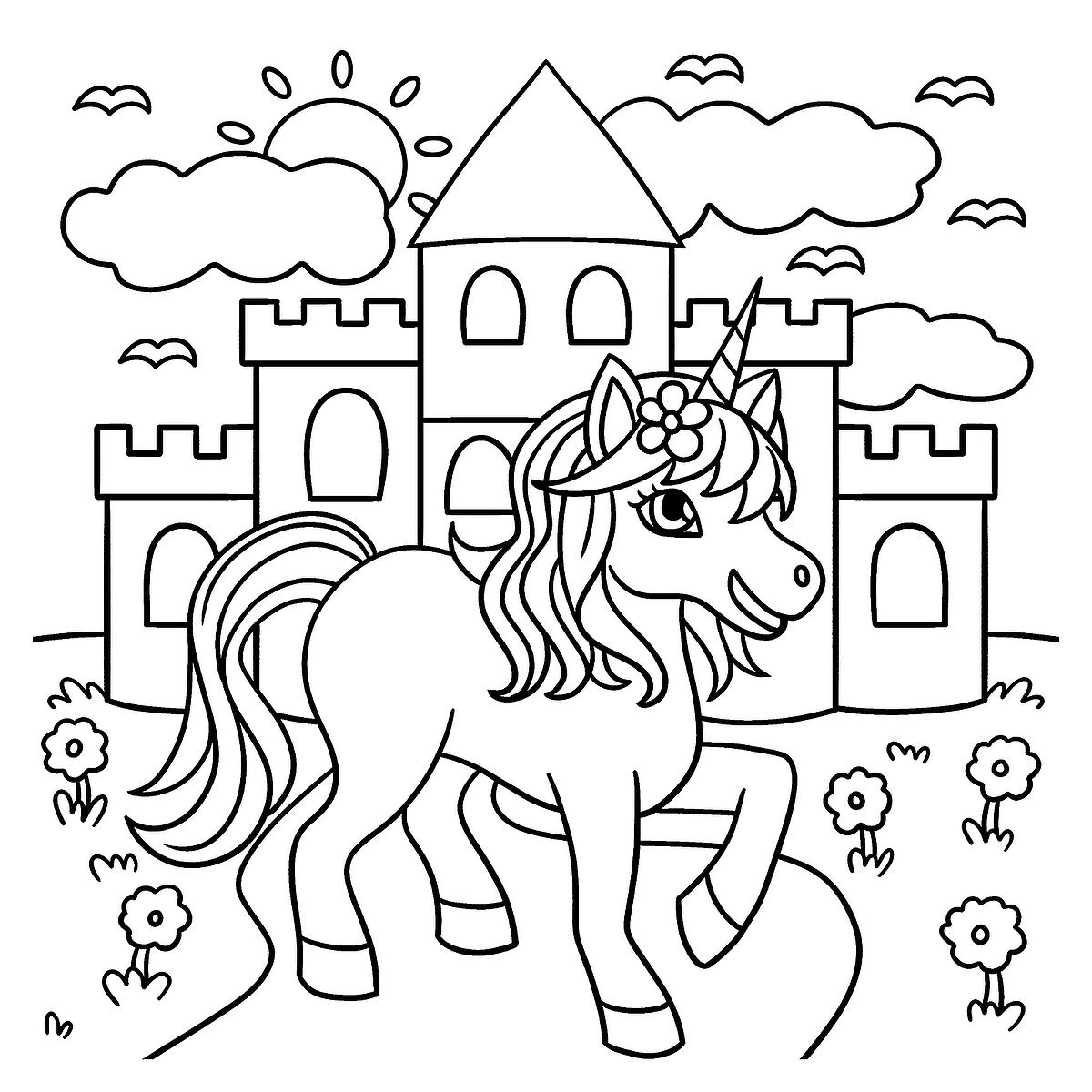 Unicorn Coloring Page Printable