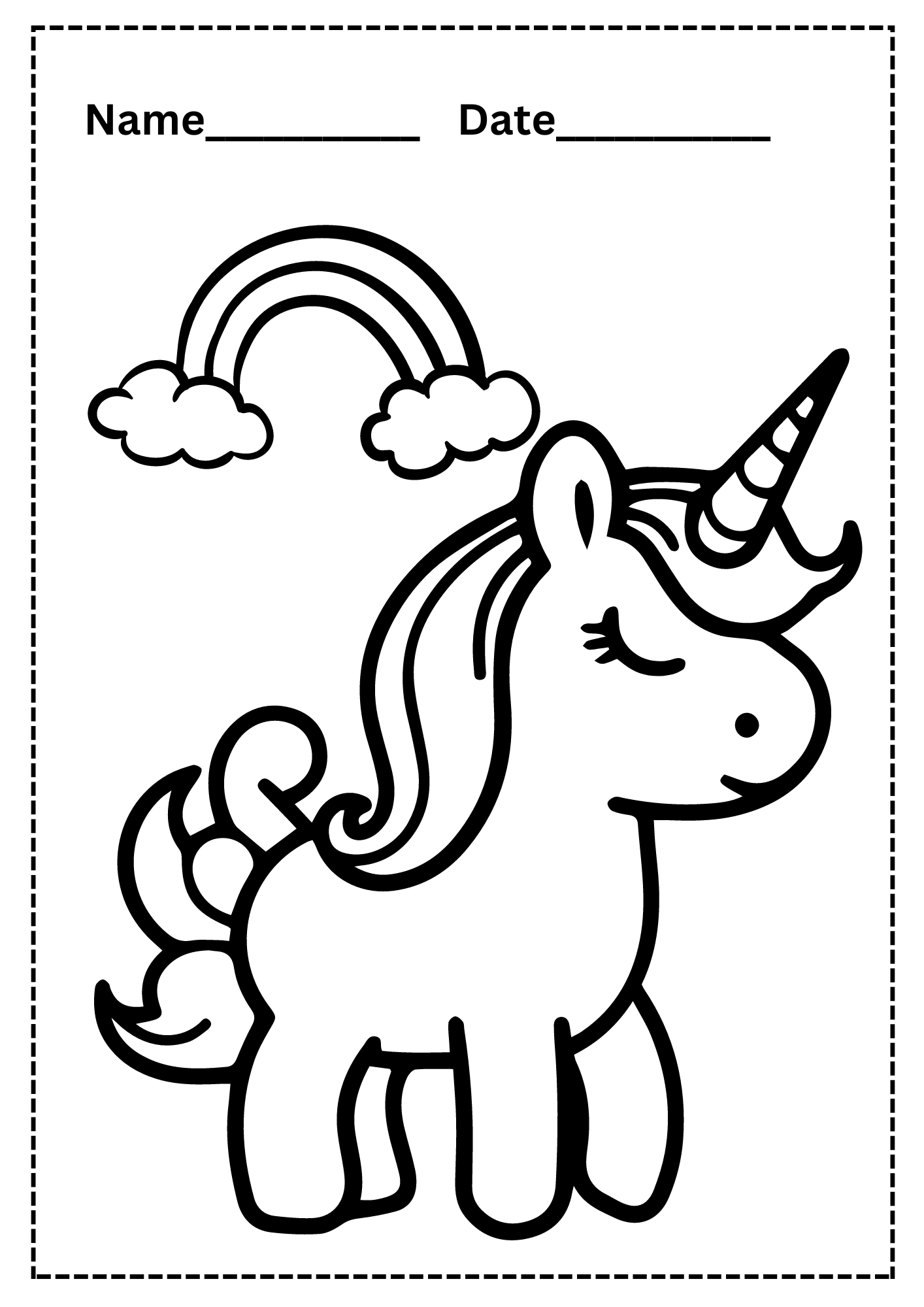 Unicorn Coloring Pages Free Printables 7 Pdf Pages 