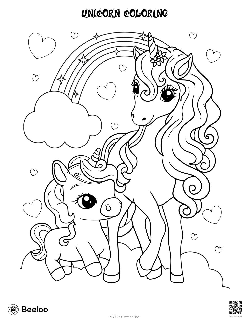 Unicorn themed Coloring Pages Beeloo Printable Crafts And 