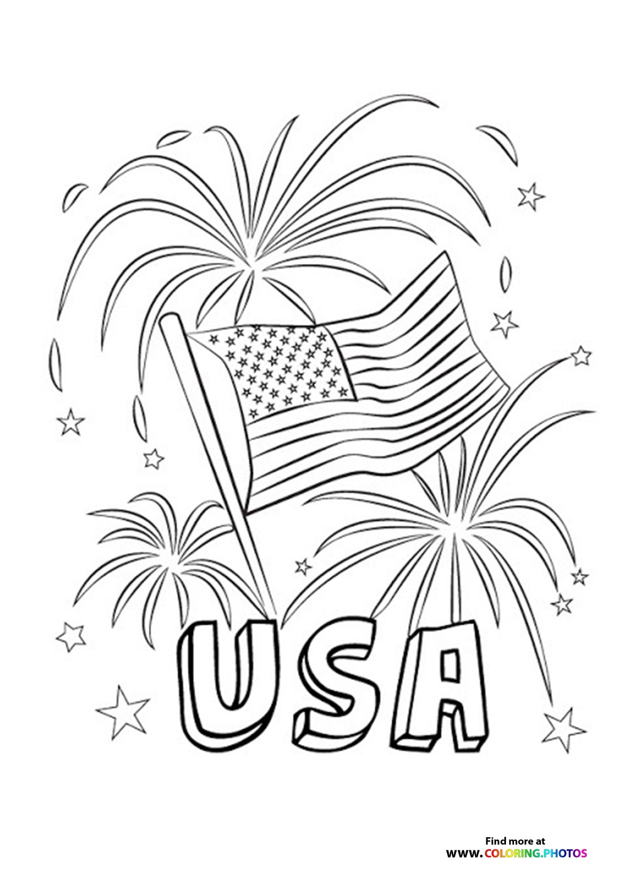 American Flag Printable Coloring Pages