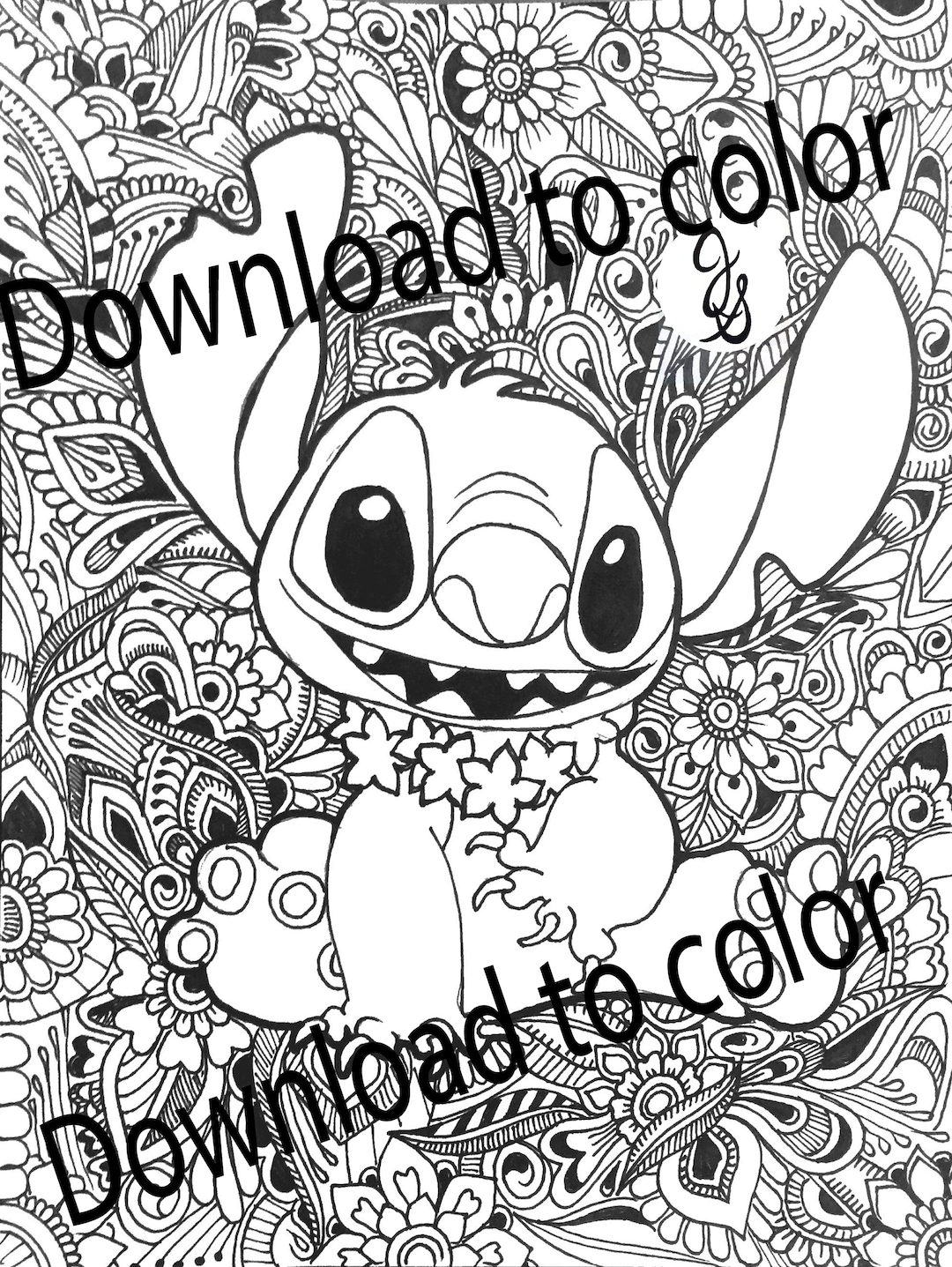 Printable Cute Stitch Coloring Pages