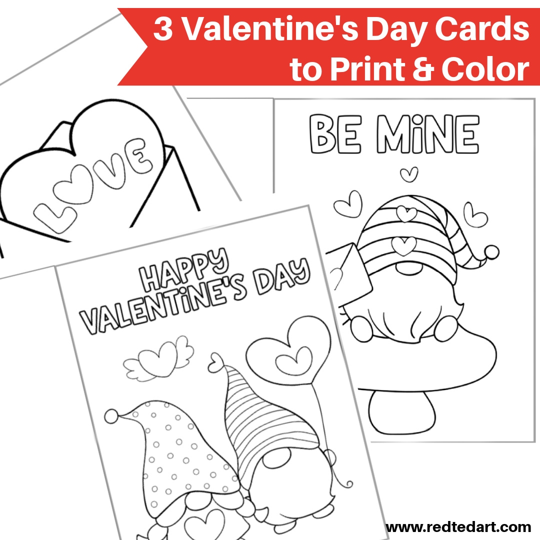 Coloring Page Printable Valentines Day Cards To Color