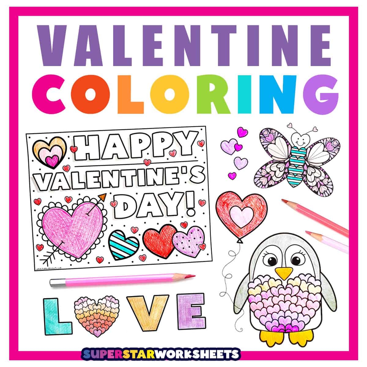 Free Printable Valentines Coloring Pages Pdf For Kids