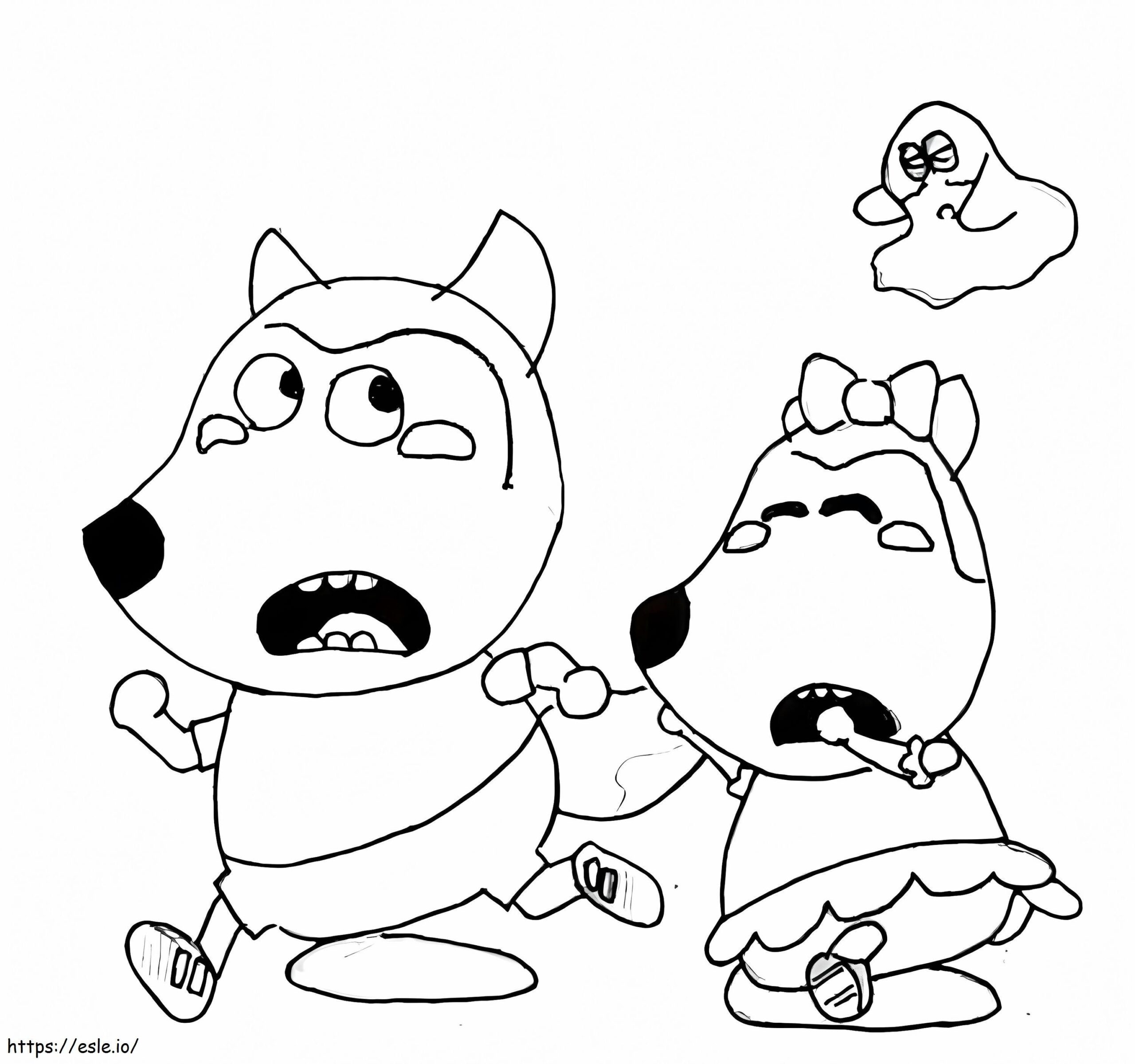 Wolfoo And Lucy Coloring Page